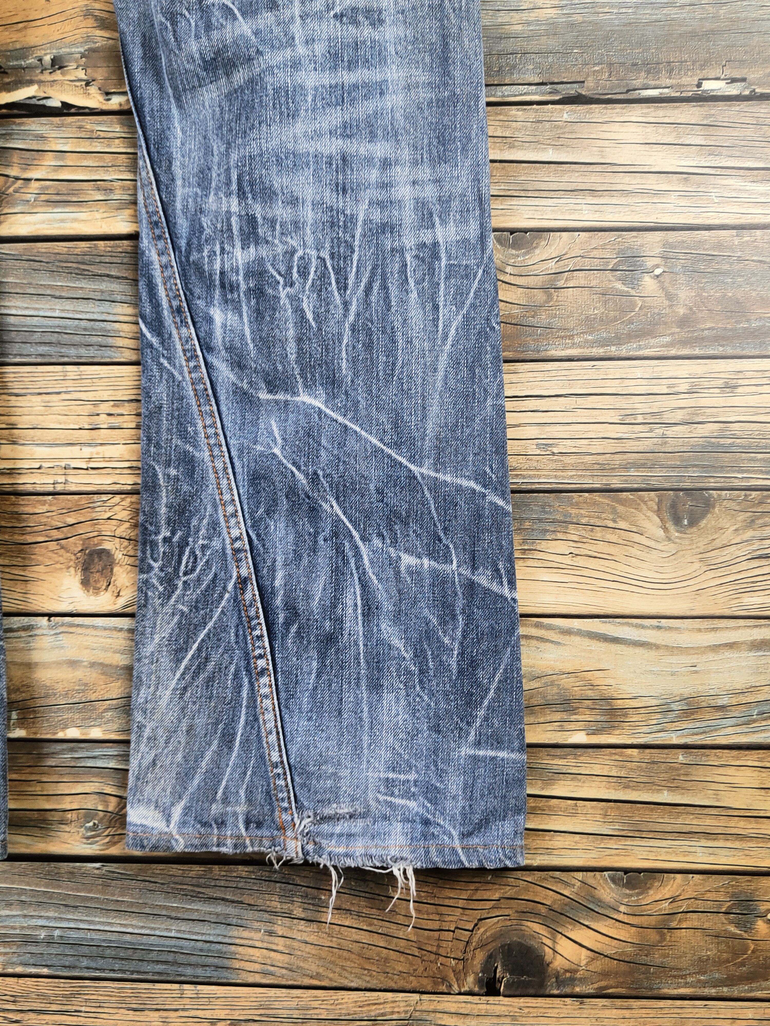 Japanese Brand DL AJ Light Blue Distressed Ripped Jeans #S2890 Size 32" / US 10 / IT 46 - 11 Thumbnail
