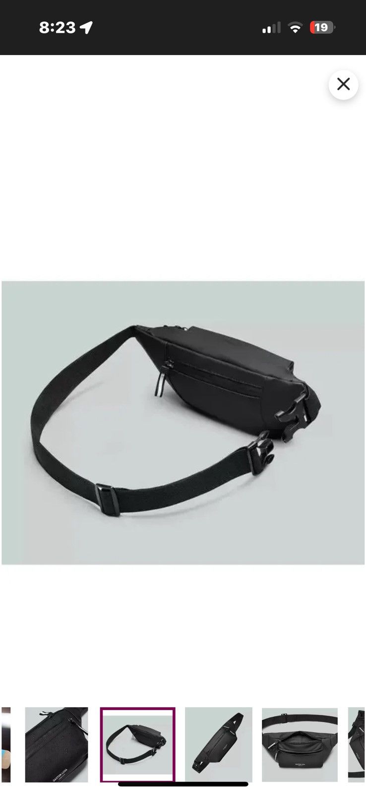 Designer Gaston Luga black splash hip pack. New Size ONE SIZE - 3 Thumbnail