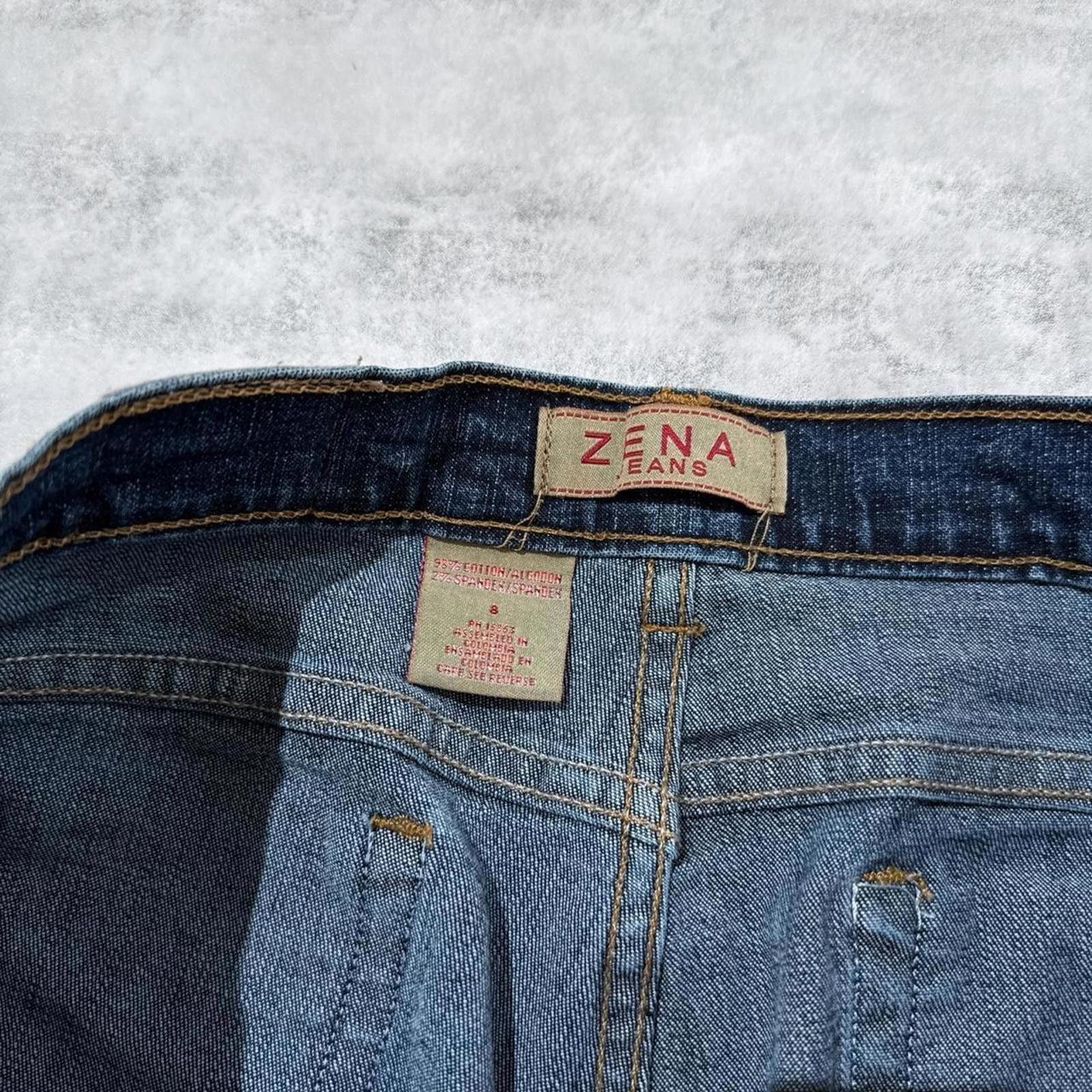 Other Y2K Zena Flared Denim Embroidered Jeans Size 30" / US 8 / IT 44 - 3 Thumbnail