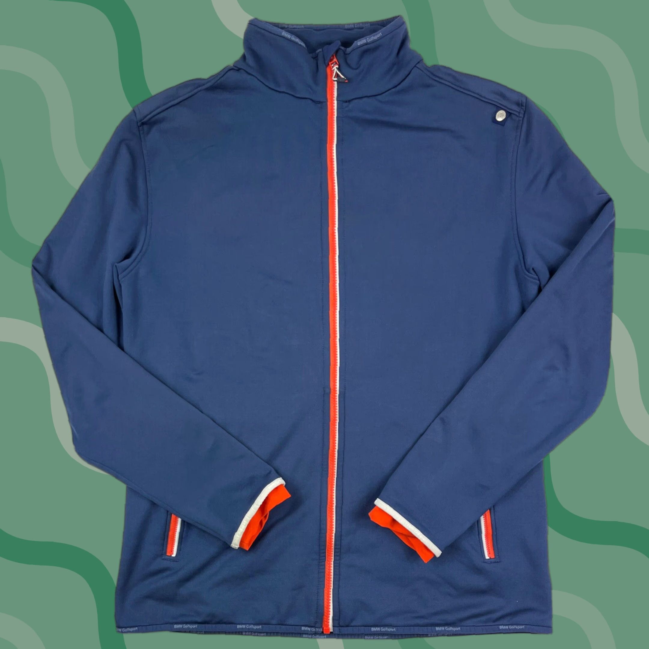 BMW VINTAGE BMW Golfsport Jacket Mens XL Full Zip Fleece Polyester Blue Logo Sports Golf Jacket Size US XL / EU 56 / 4 - 1 Thumbnail