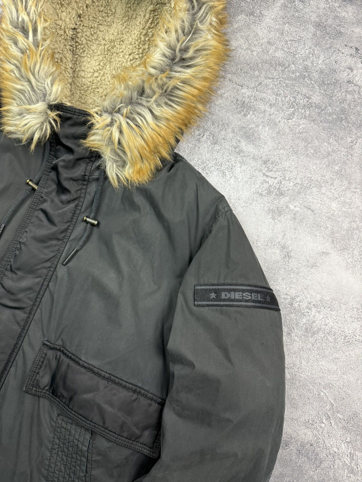 Diesel Diesel Y2K Fur Mohair Puffer Bomber Jacket Size US L / EU 52-54 / 3 - 8 Thumbnail