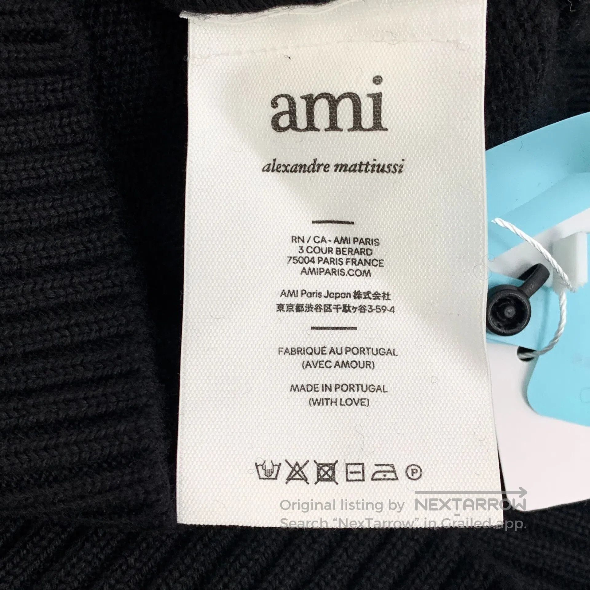 AMI Ami Black Heart Embroidered Wool V-neck Single Breasted Lo Size S / US 4 / IT 40 - 7 Thumbnail