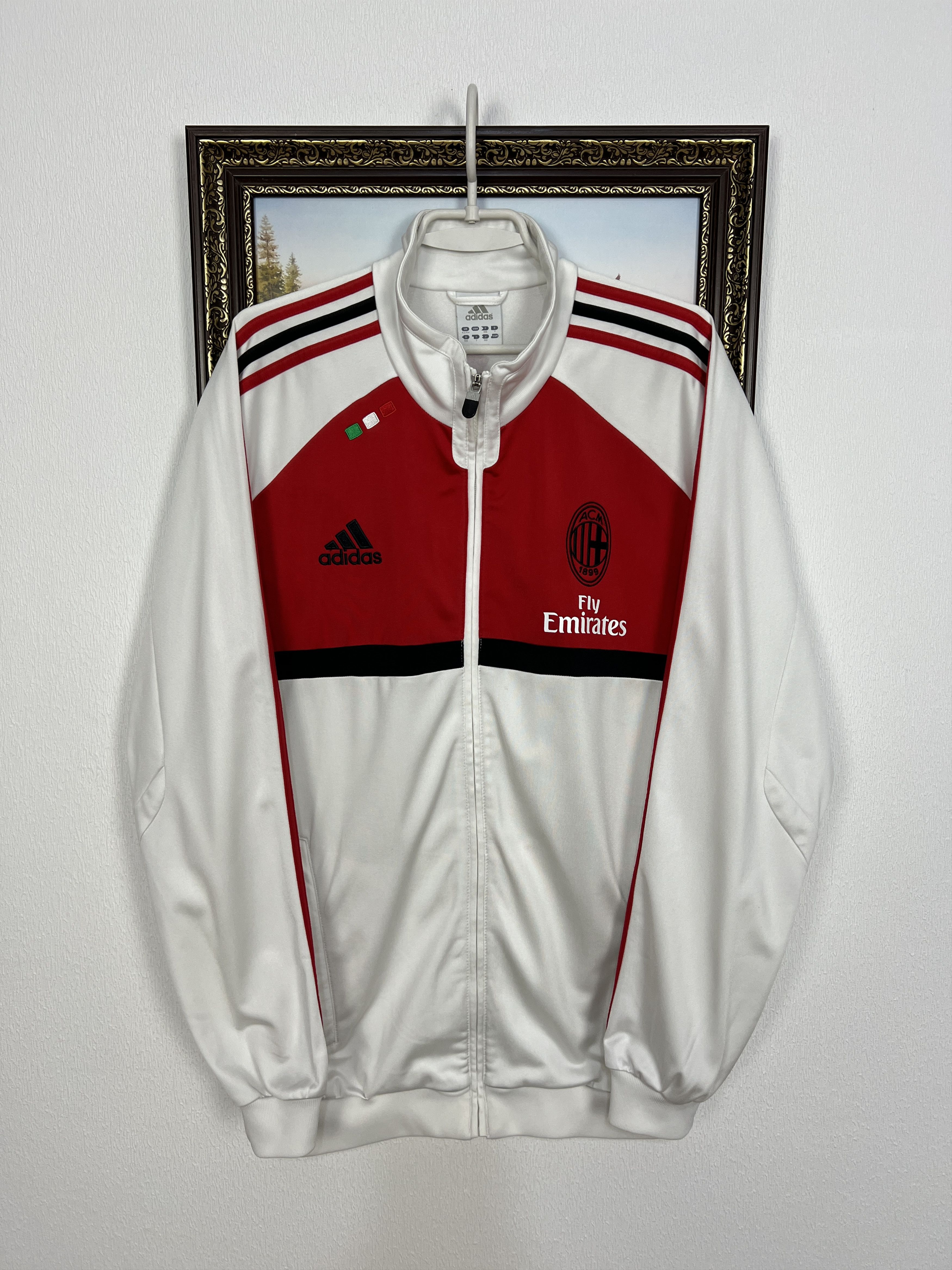Adidas × Vintage 90s Vintage Adidas AC Milan Opel Track Top Zip Up