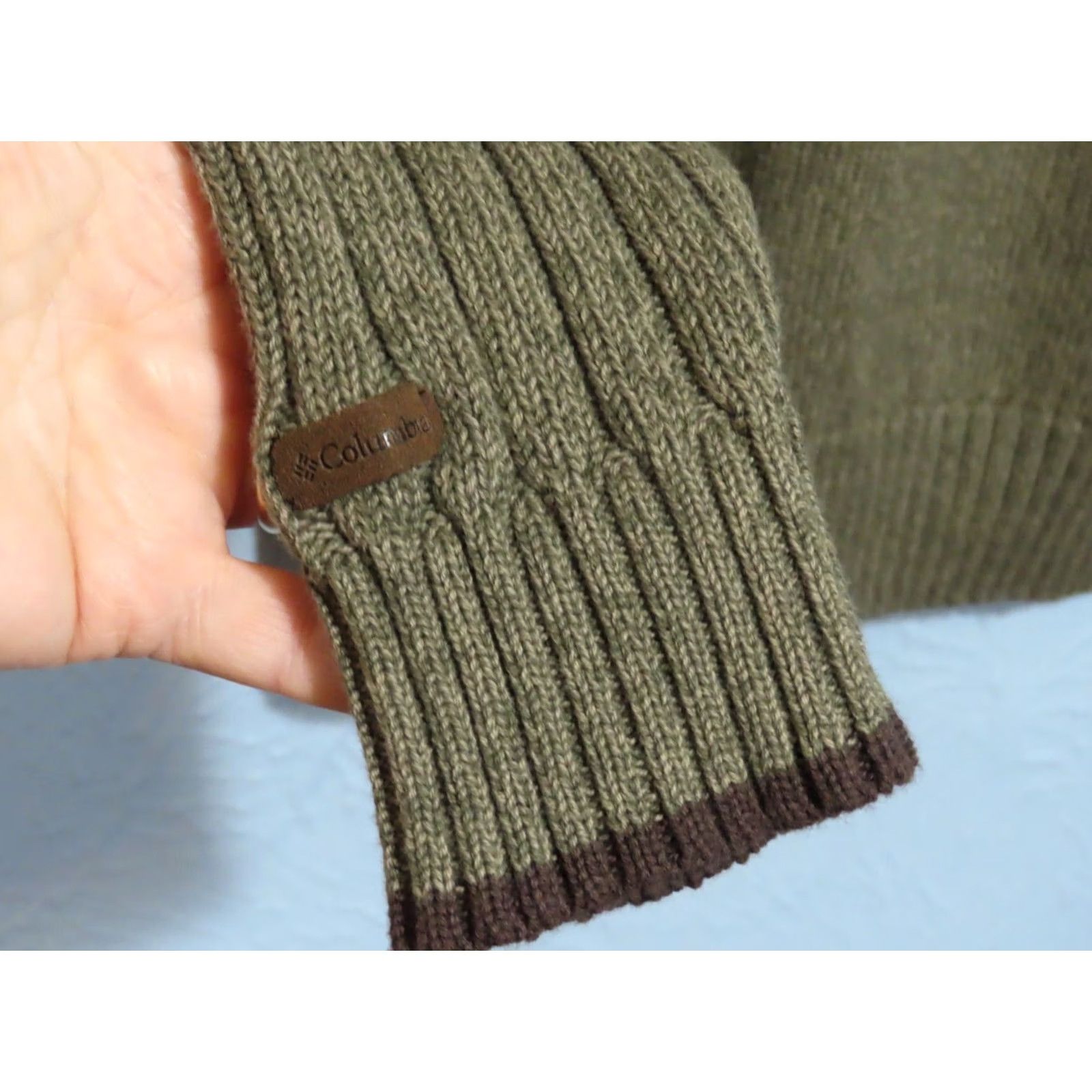 Vintage Columbia Men Medium Khaki Pullover Knit Sweater Size US M / EU 48-50 / 2 - 6 Thumbnail