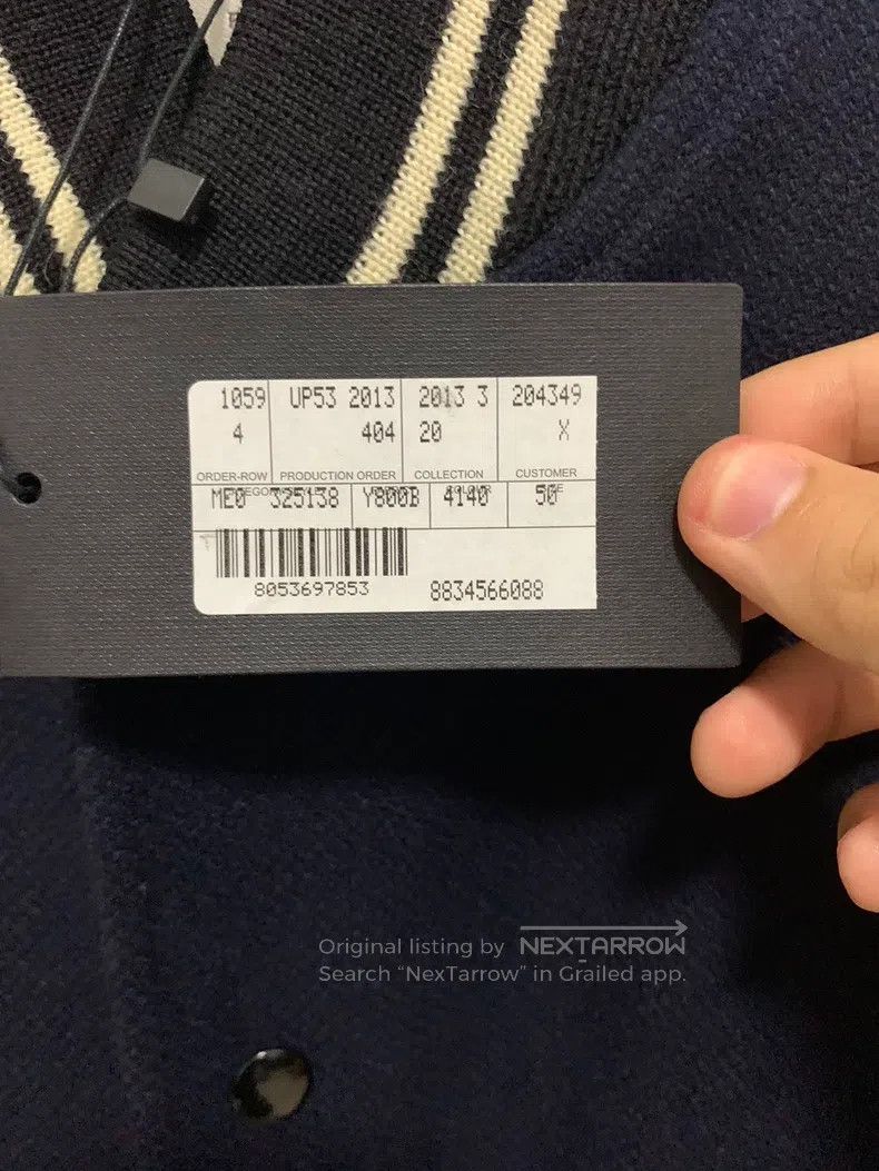 Saint Laurent Paris Saint Laurent Paris First-year deep blue wool and leather Size US M / EU 48-50 / 2 - 5 Thumbnail