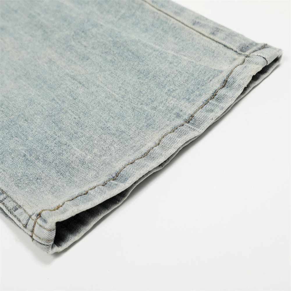 Jean Men's vintage distressed cleanfit punk washed straight jeans Size US 32 / EU 48 - 6 Thumbnail