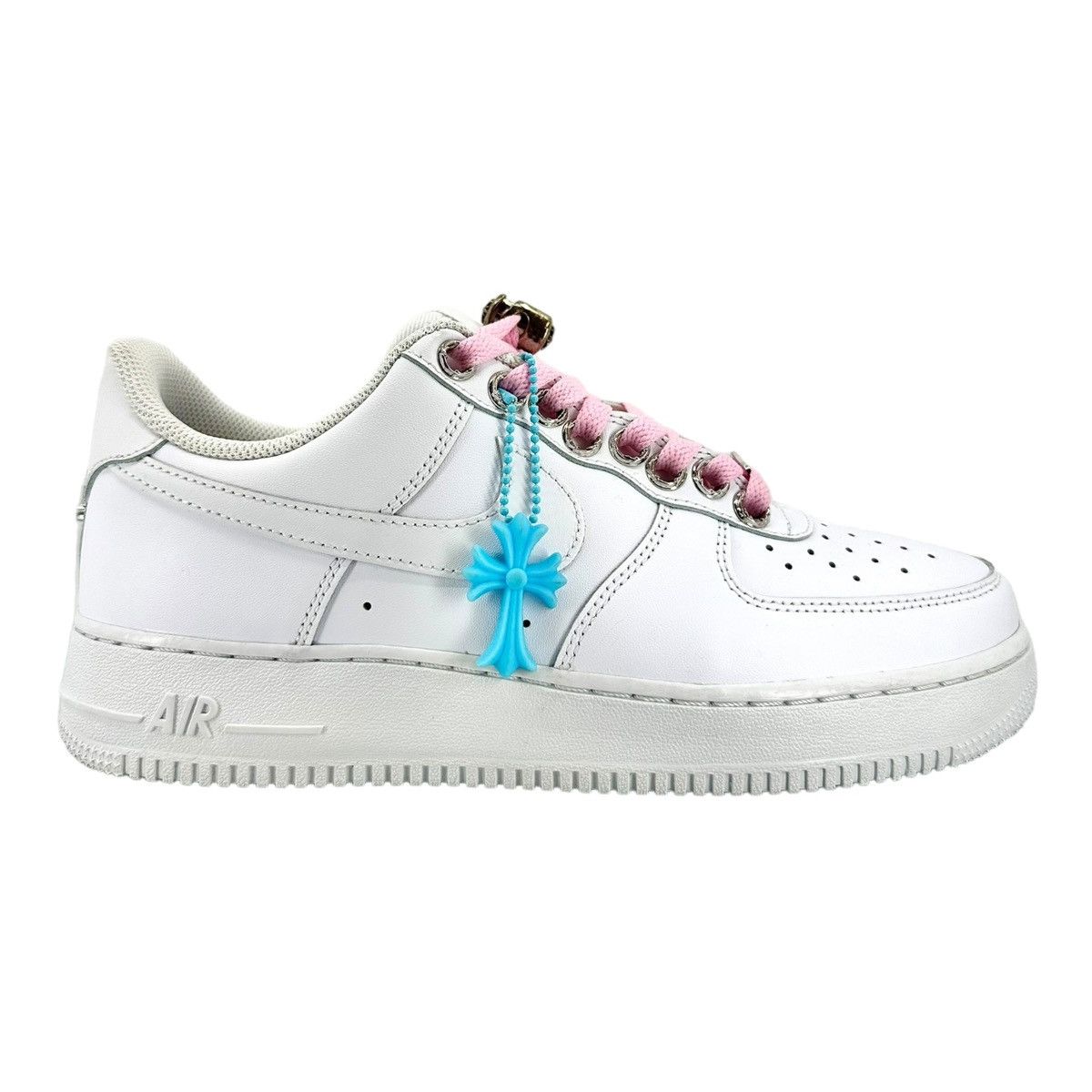 image of Air Force 1 '07 Low White (Chrome Hearts Clb) Shoes, Men's (Size 9)