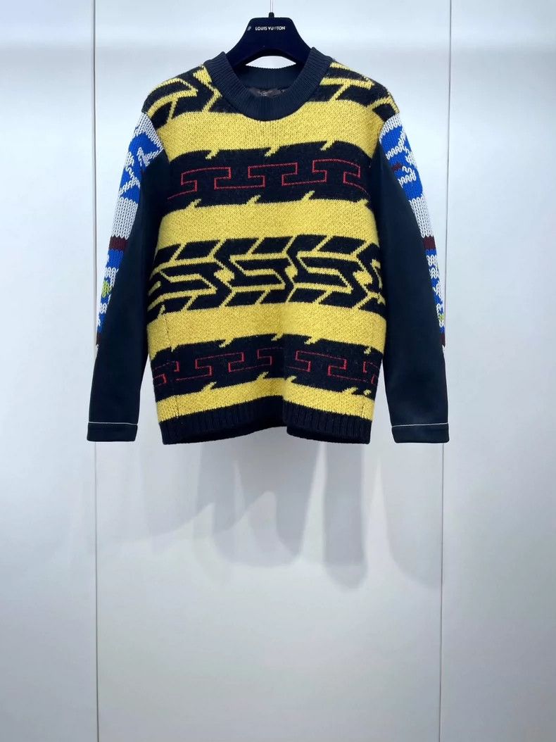 Louis Vuitton LV Colorblock Pattern Wool Sweater - dmc Size M / US 6-8 / IT 42-44 - 1 Thumbnail