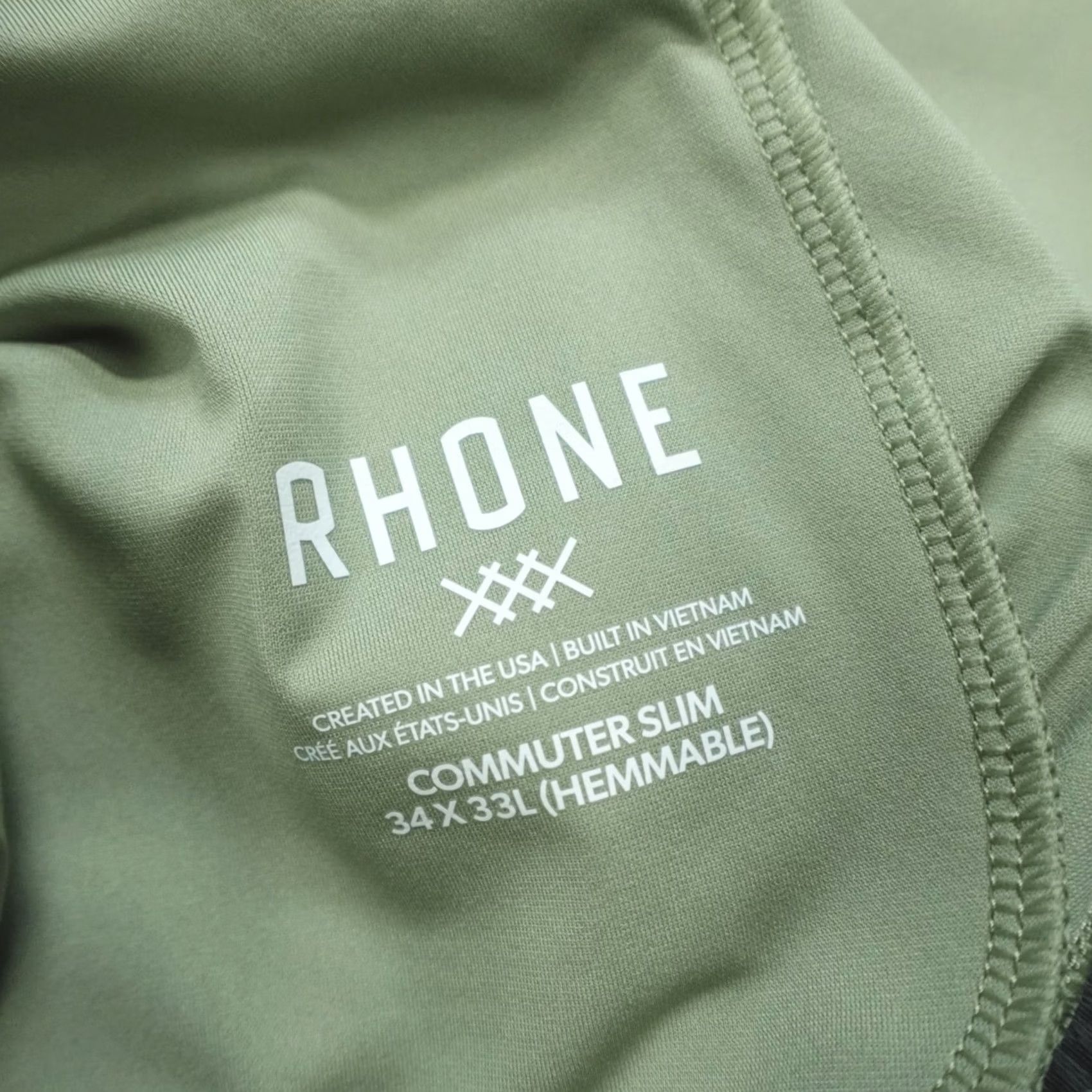 Rhone Rhone Slim Fit 5 Pocket Pants Mens Size 34 Green 33" Inseam Casual Chino Straight Front Button Zip Relaxed Fixes Size US 34 / EU 50 - 4 Thumbnail