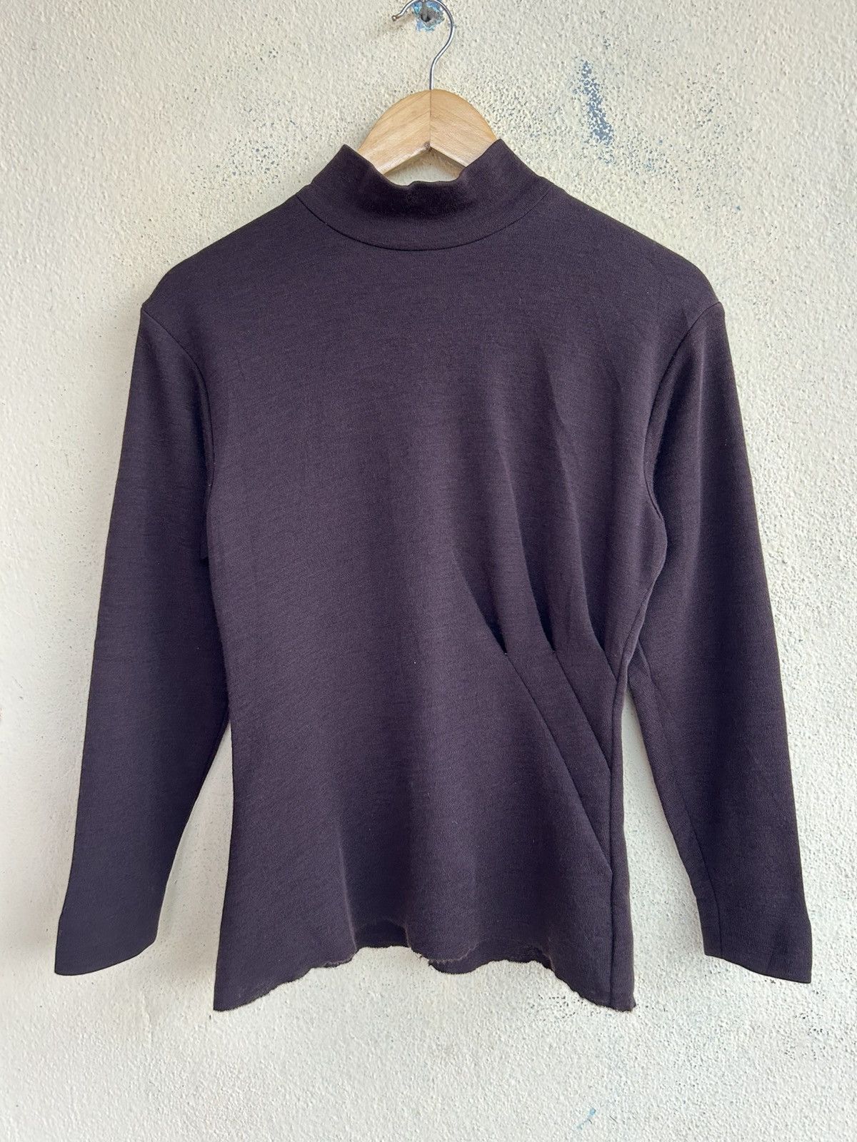 Yves Saint Laurent YSL Rive gouche High Neck Long Sleeves Tshirt Size XS / US 0-2 / IT 36-38 - 3 Thumbnail
