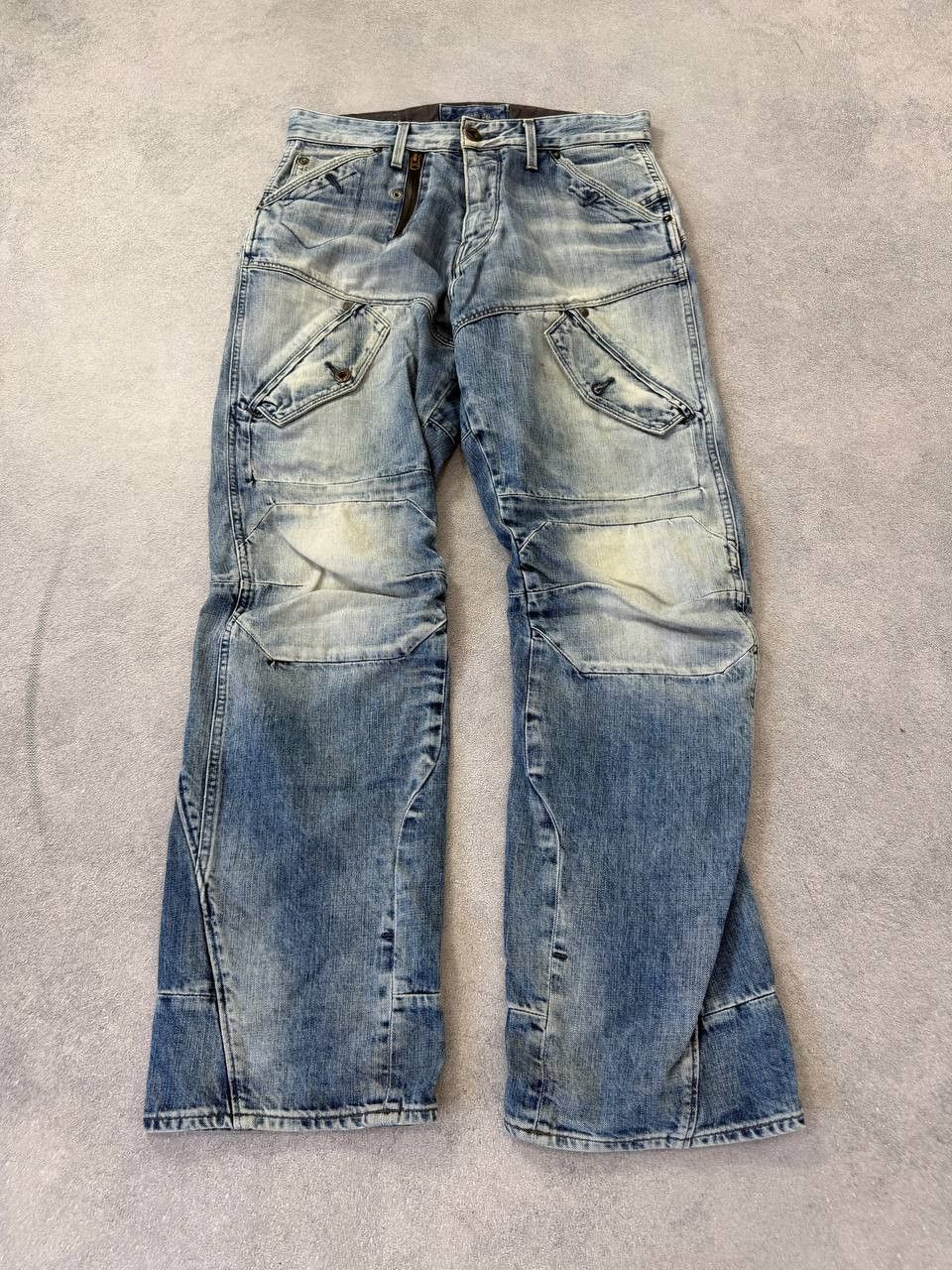 G-Star Avant Garde Tornado Mart Balmain Style Biker Jeans Pants Size US 32 / EU 48 - 14 Thumbnail