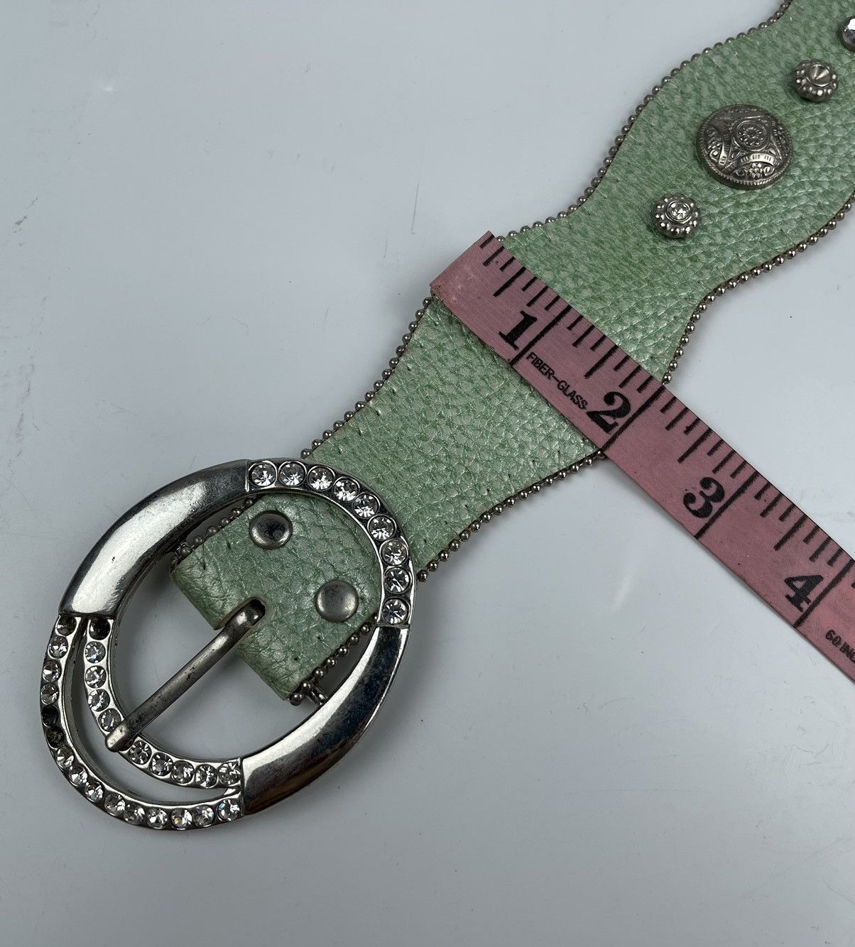 Japanese Brand studded belt with beads tc22 Size 34 - 8 Thumbnail