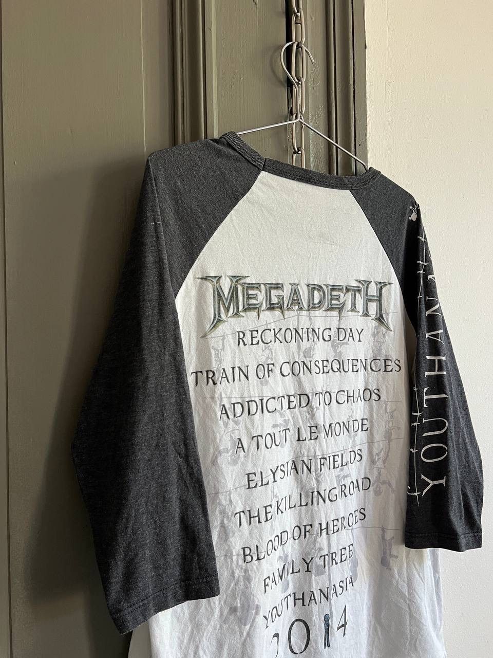 Band Tees × Megadeth Megadeath Youthanasia 2014 3/4 Sleeve T-Shirt Band Tee Size US M / EU 48-50 / 2 - 9 Thumbnail