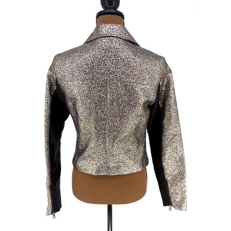 Sachin & Babi SACHIN + BABI Metallic Moto Jacked in Gold & Silver Size S / US 4 / IT 40 - 4 Thumbnail