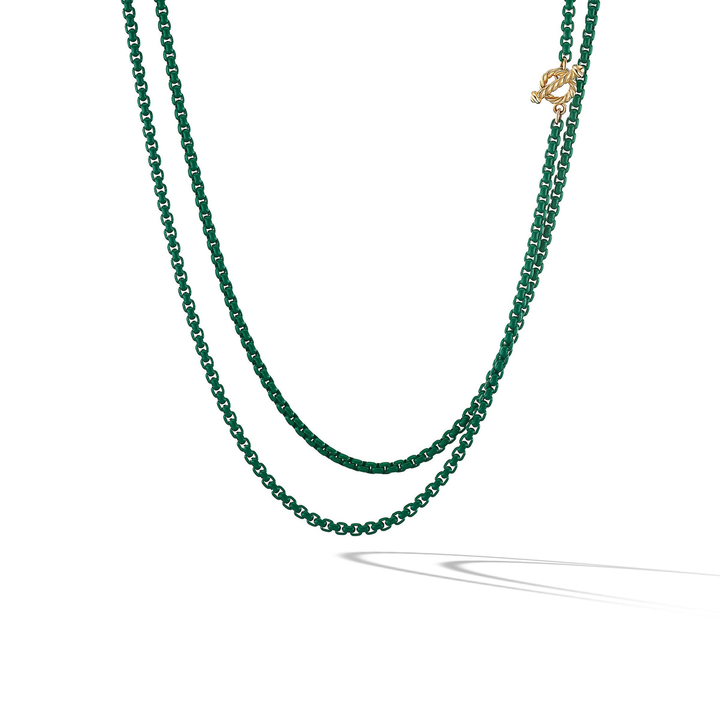 David Yurman o1w1db10525 N13302 Necklace in Emerald Acrylic with 14K Gold Size ONE SIZE - 1 Thumbnail
