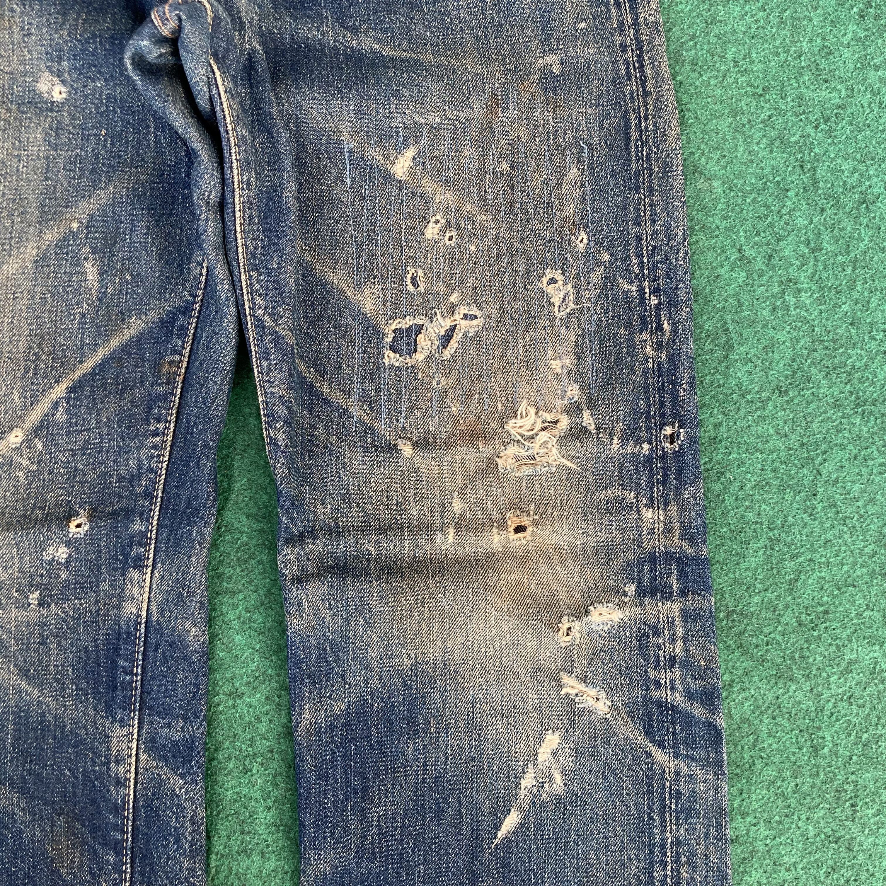 Johnbull Vtg Sewing Chop John Bull Osaka Denim Japan Selvedge Jeans Size US 27 - 10 Thumbnail
