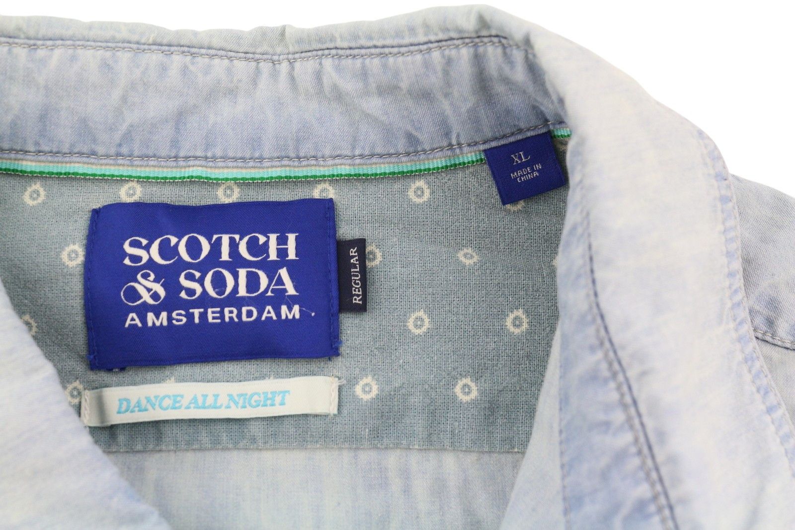 Scotch & Soda XL Blue Faded Button-Up Shirt 88521 Size US XL / EU 56 / 4 - 6 Thumbnail