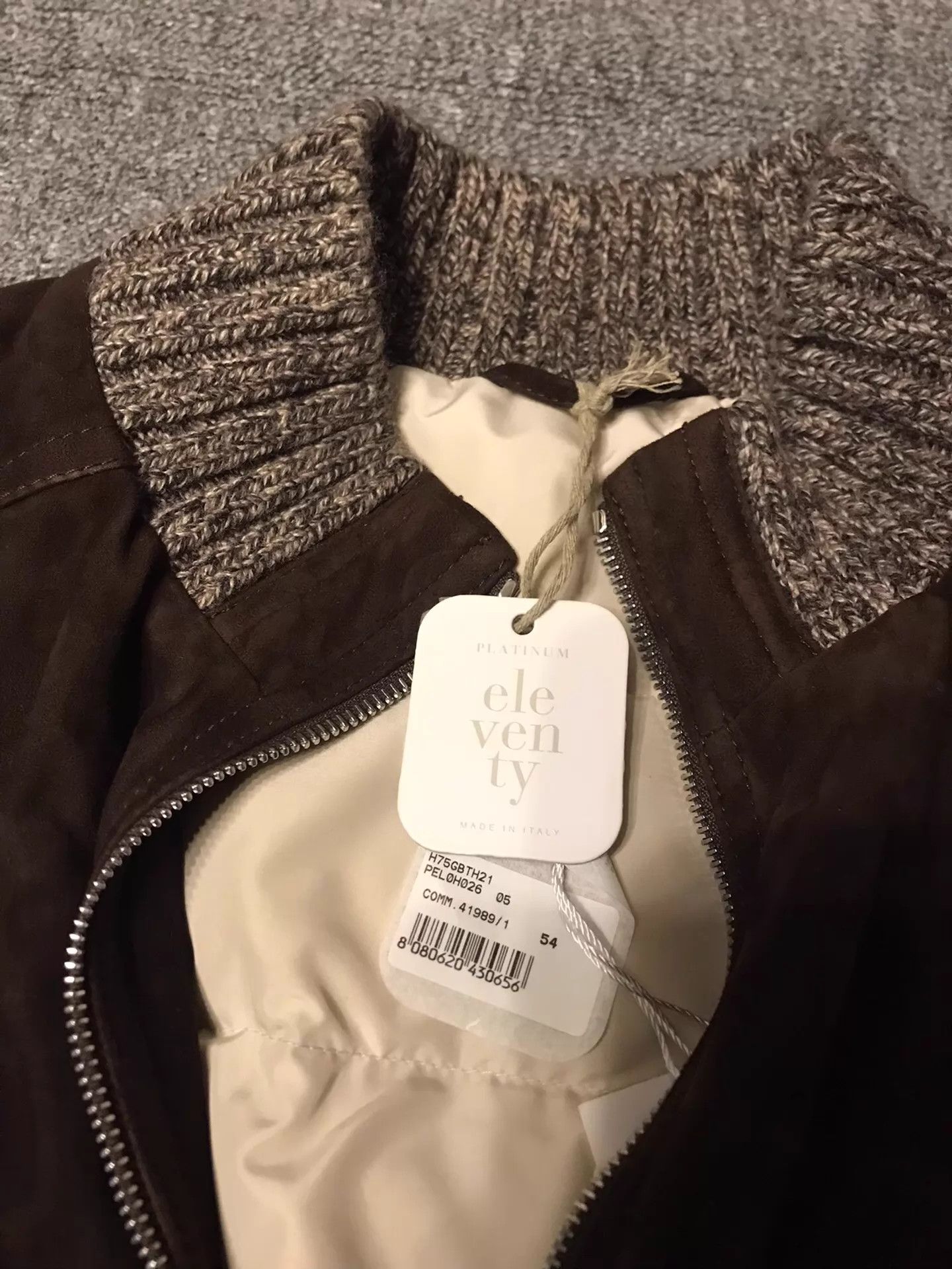 Eleventy Eleventy Sheepskin-Wool-Cashmere Down 54 Deep Brown Size US L / EU 52-54 / 3 - 4 Thumbnail