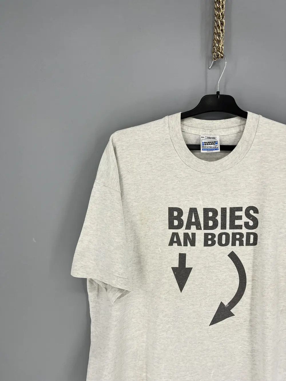 Band Tees × Vintage Vintage Y2K Humor “Babies An Bord“ Size US XXL / EU 58 / 5 - 4 Thumbnail