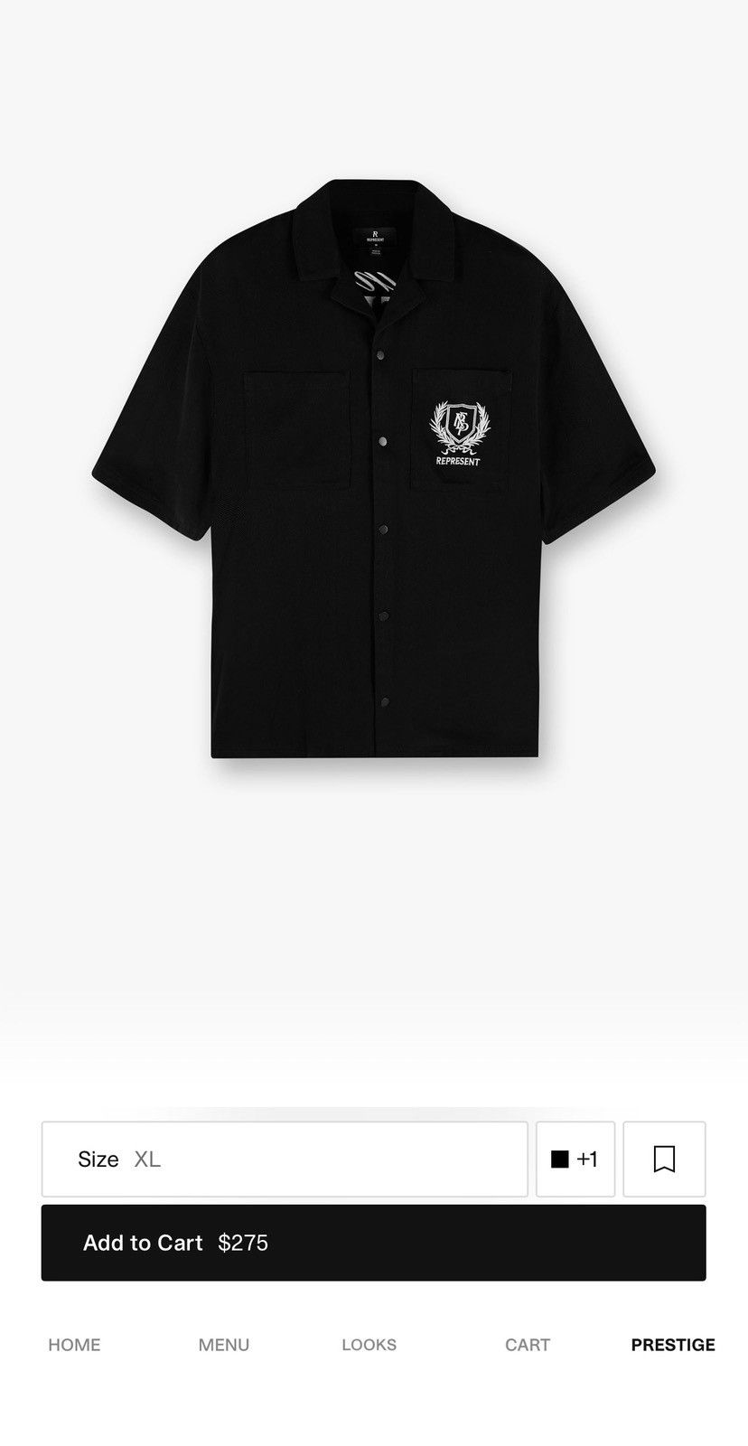 Represent Clo. Represent Crest Shirt - Jet Black Size US XL / EU 56 / 4 - 2 Thumbnail