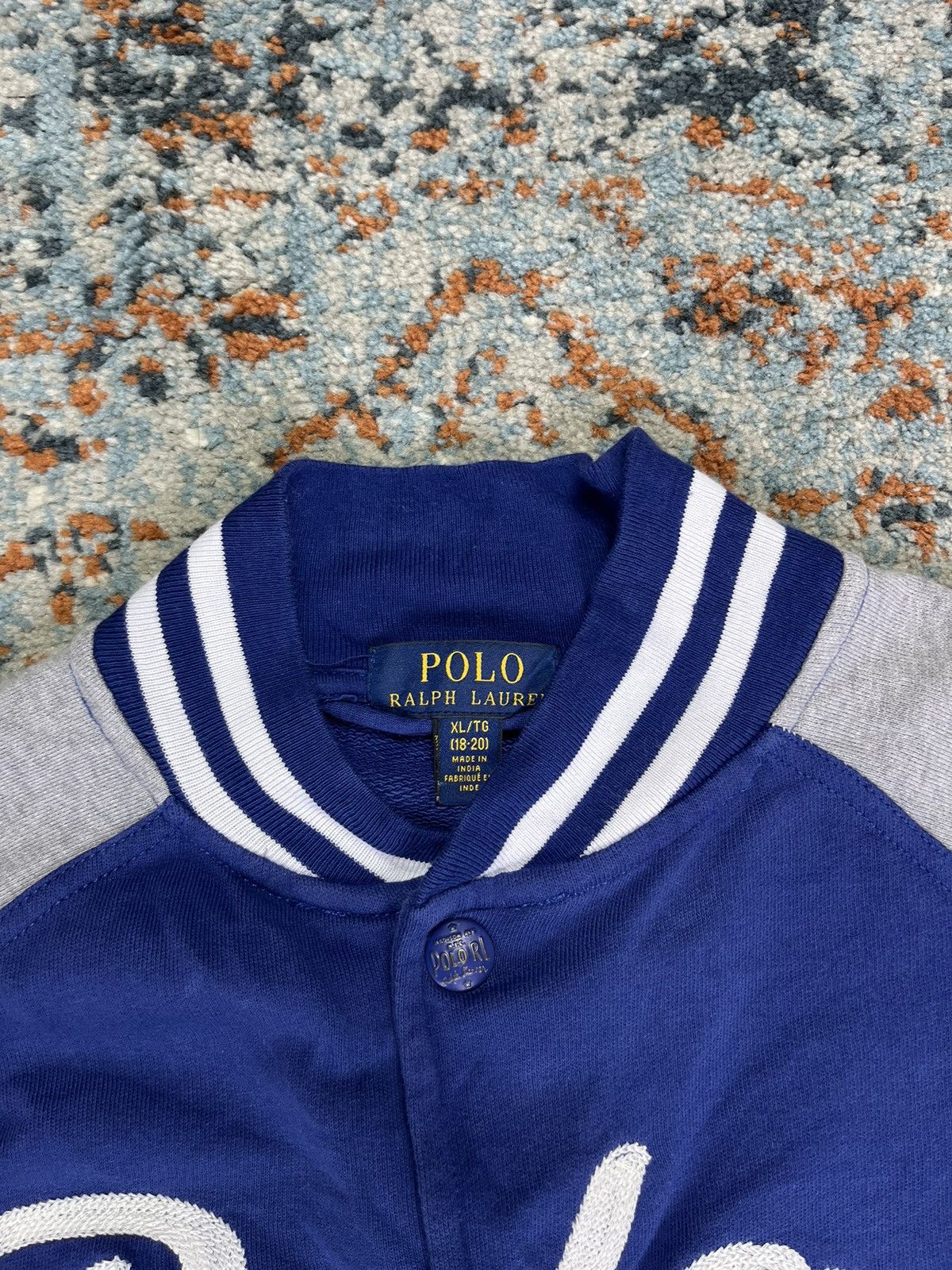 Polo Ralph Lauren × Vintage Vintage 00s Polo Ralph Lauren 67 baseball button sweatshirt Size US L / EU 52-54 / 3 - 10 Thumbnail