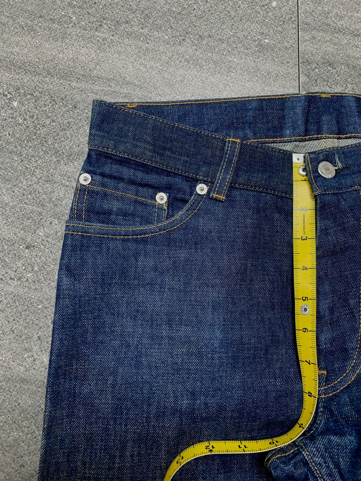 Helmut Lang FREE TAX! 2000s Indigo Classic Cut Raw Denim Jeans Size US 30 / EU 46 - 14 Thumbnail
