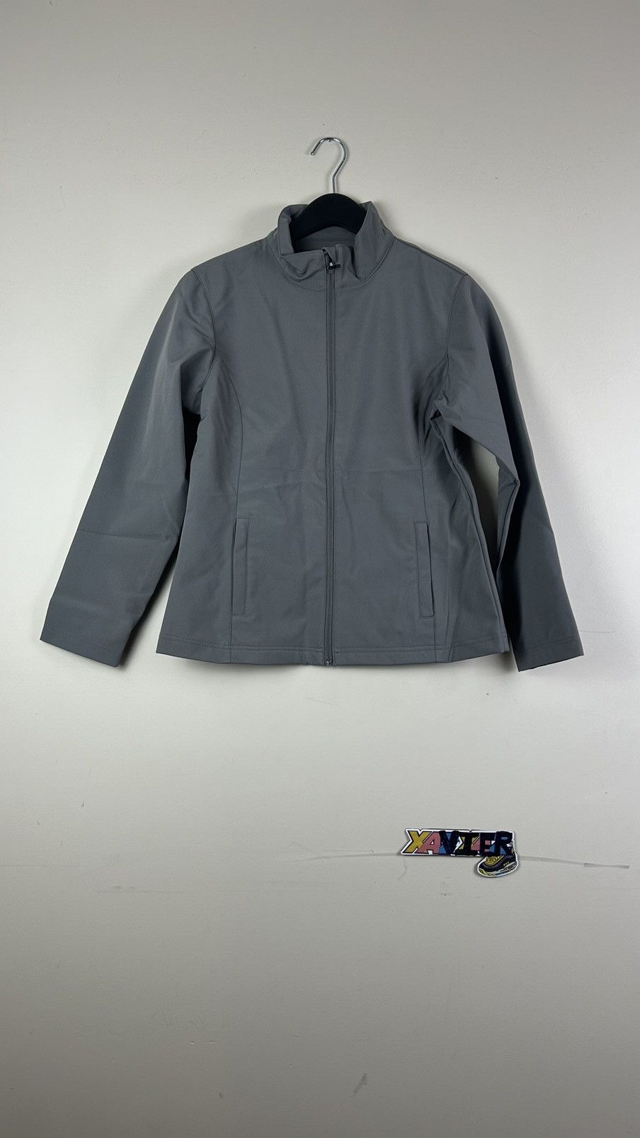 Vintage Soft Shell Jacket Small Grey Women Size S / US 4 / IT 40 - 1 Thumbnail