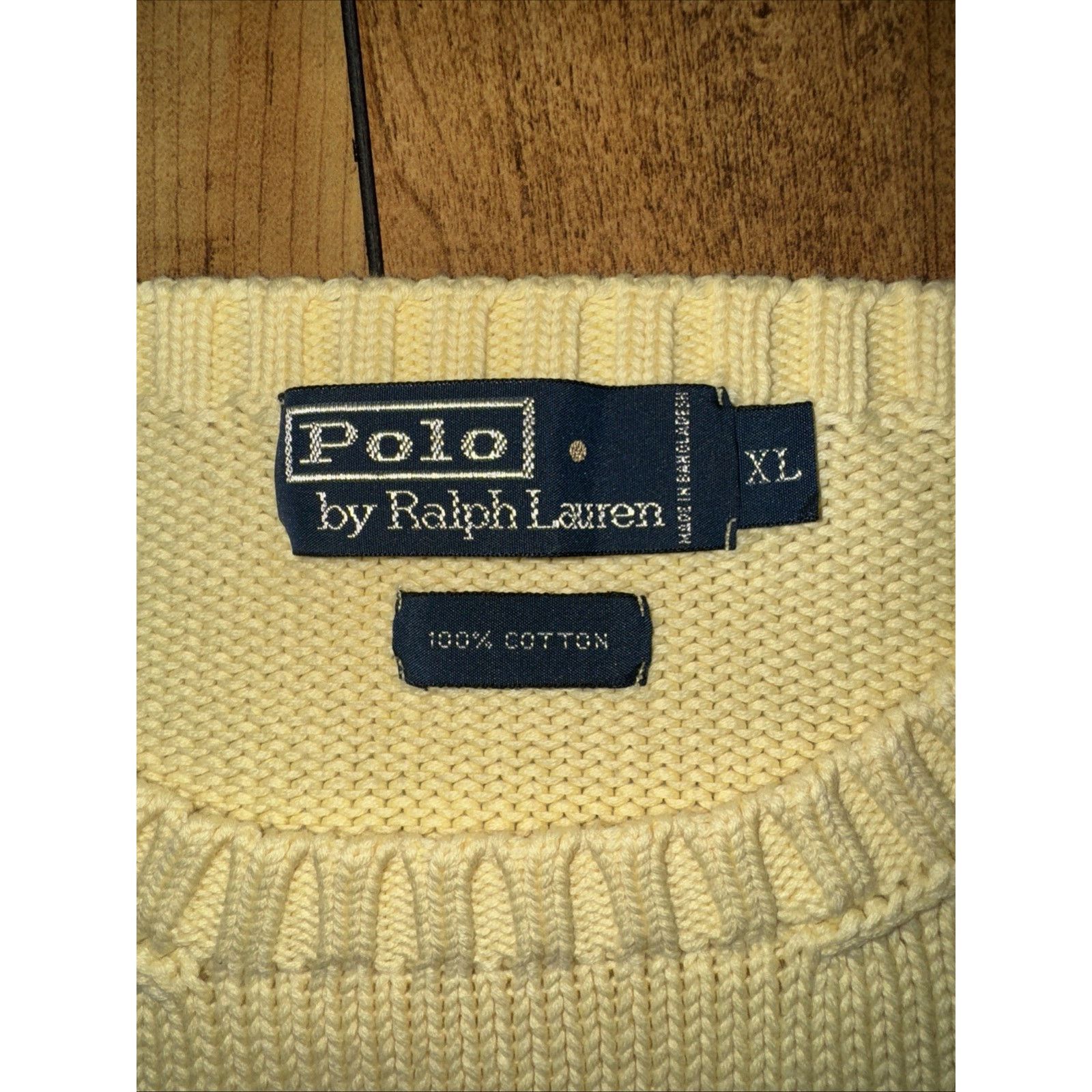 Ralph Lauren × Vintage Polo Ralph Lauren Knit Sweater XL Yellow Pullover Crewneck Size US XL / EU 56 / 4 - 3 Thumbnail