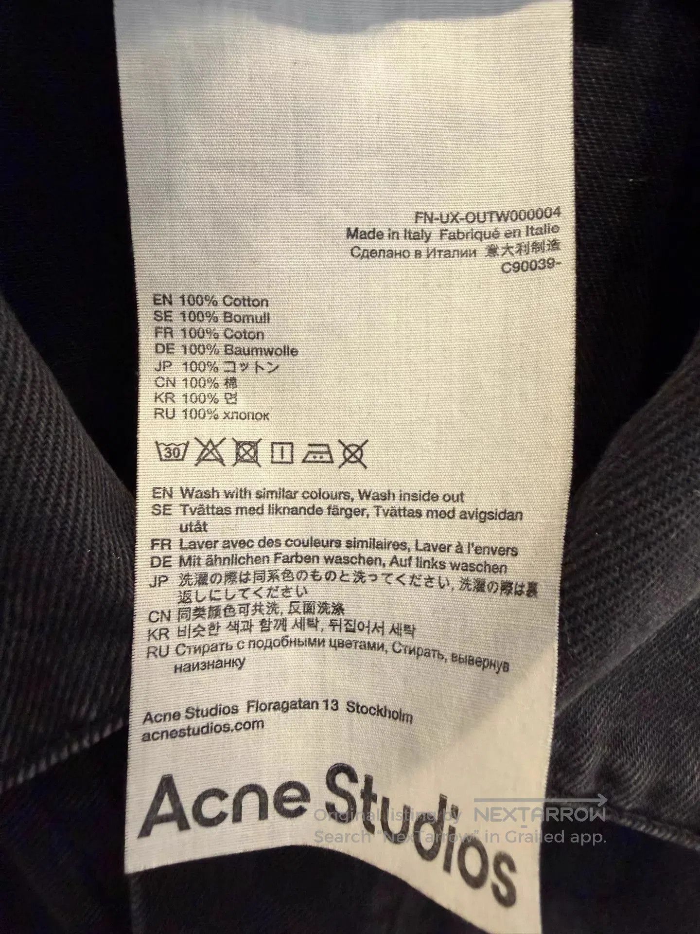 Acne Studios Black Denim Jacket - Size XS. Size US XS / EU 42 / 0 - 3 Thumbnail