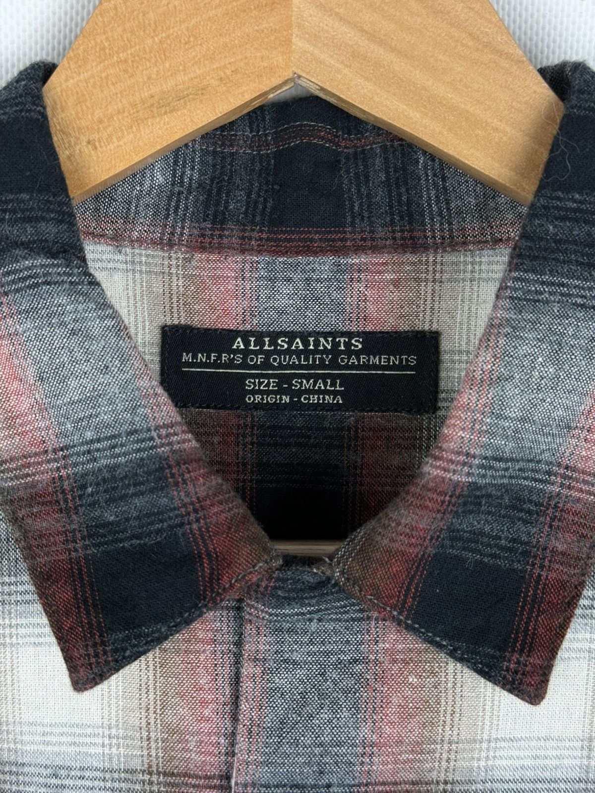 Allsaints Allsaints Men Dwight SS Men’s Plaid Flannel Button Up Shirt Size US S / EU 44-46 / 1 - 11 Thumbnail