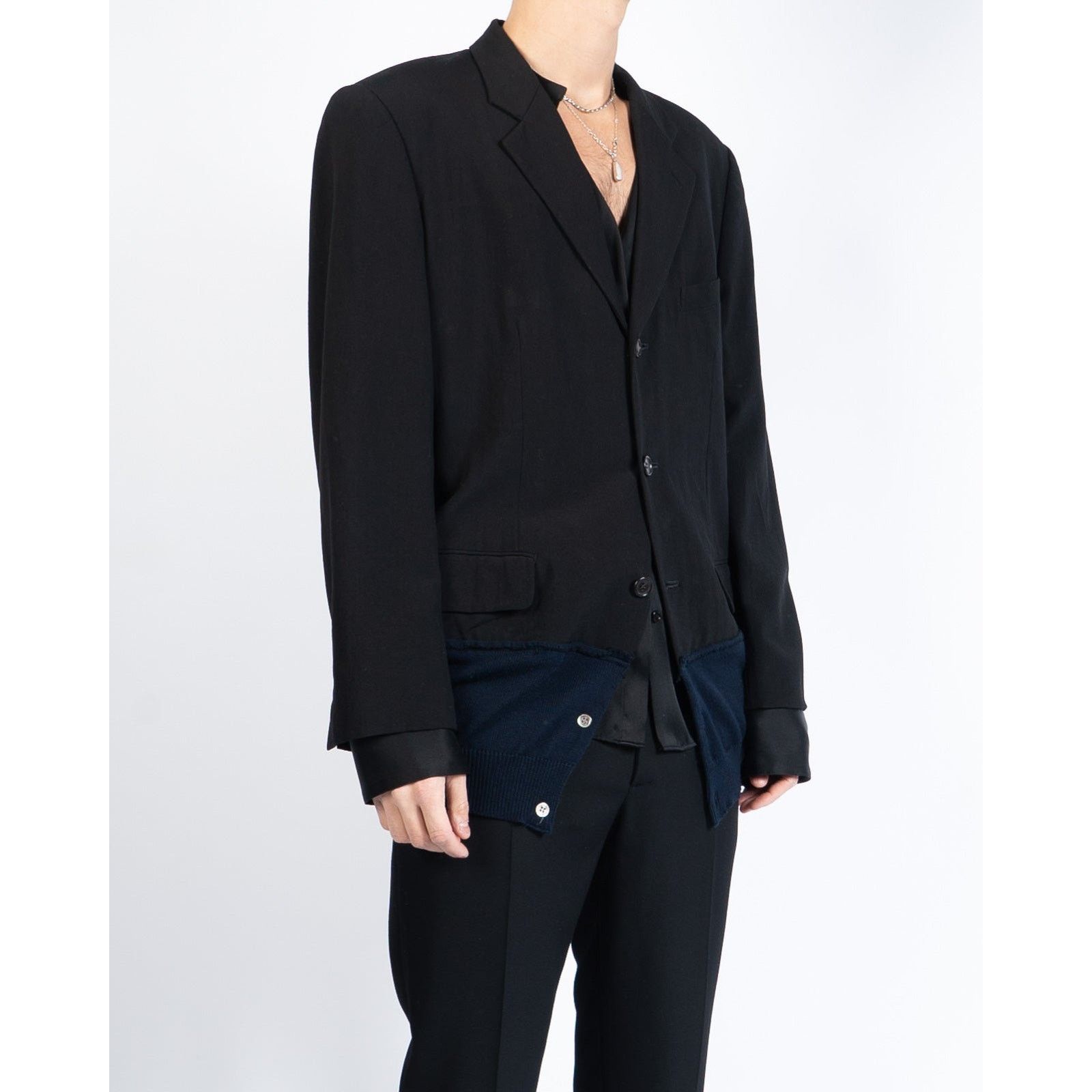 Comme des Garcons FW93 Knitted Hem Blazer Size 48R - 4 Thumbnail