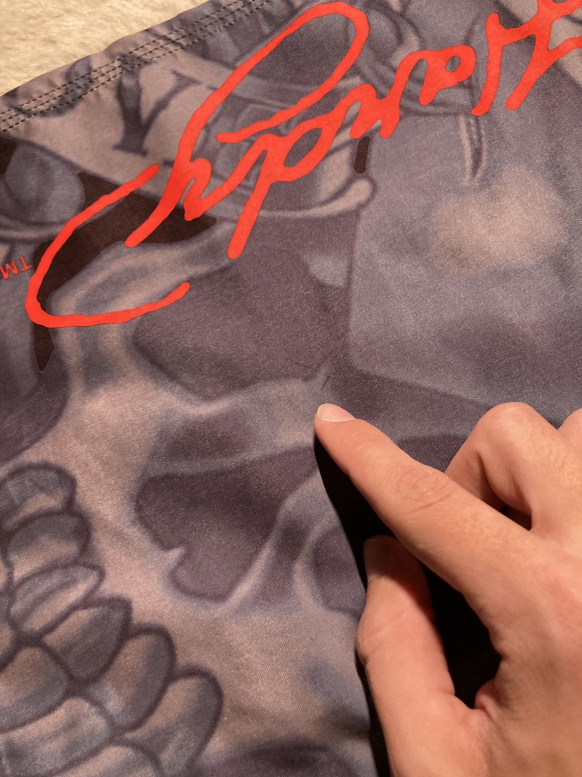 Christian Audigier × Ed Hardy × Vintage ⛩️ Ed Hardy by Christian Audigier Shorts Skull skeleton surf Size US 32 / EU 48 - 10 Thumbnail
