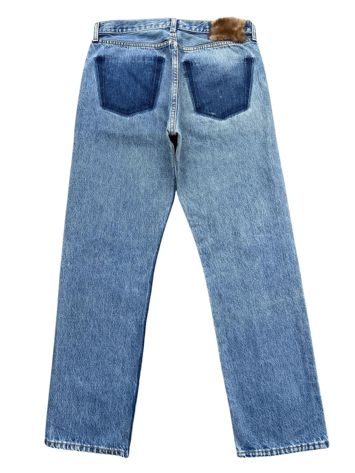 Japanese Brand 7x7 Japan Leather Pocket Fur Denim Jeans 32x30 Size US 32 / EU 48 - 3 Thumbnail