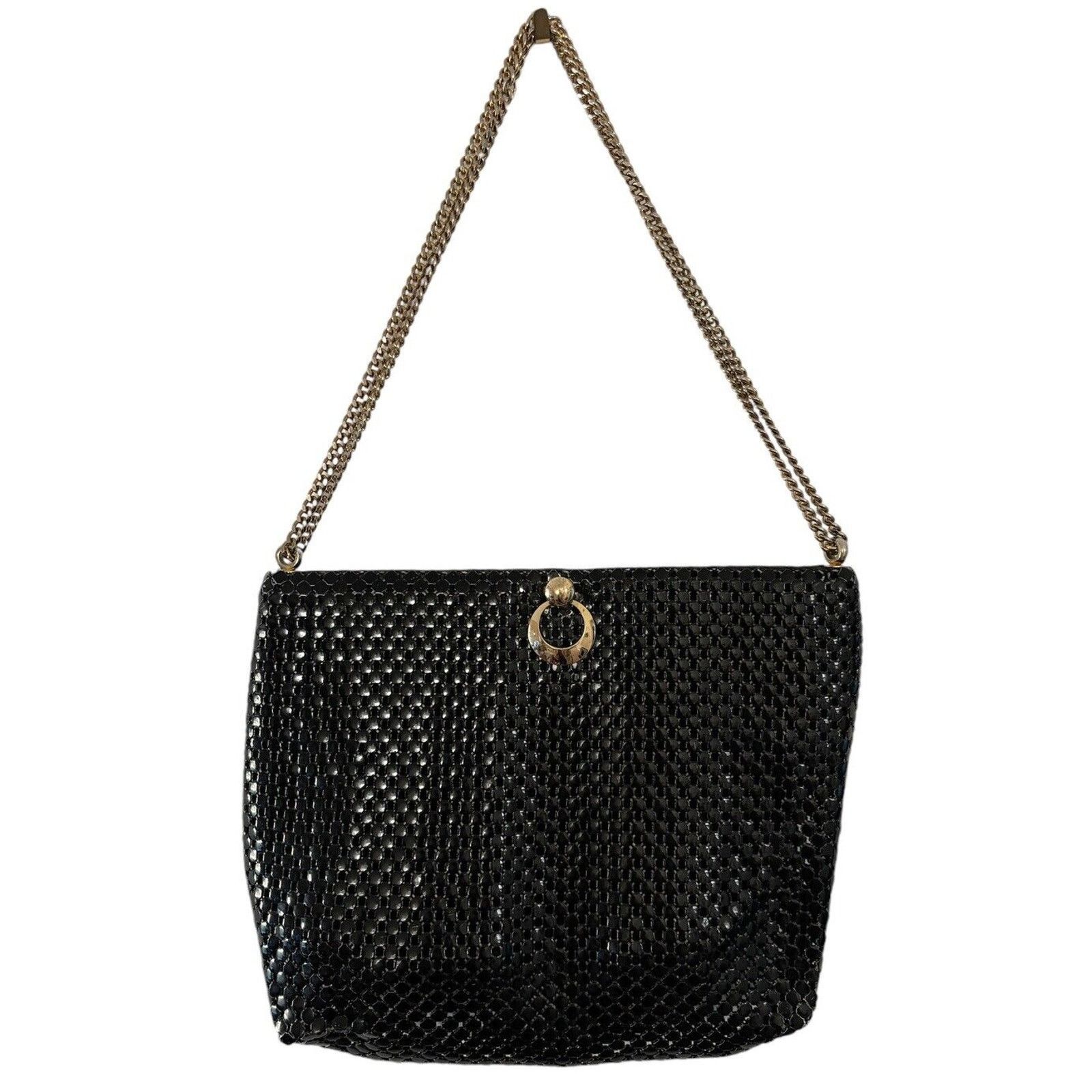 Other 1960s Whiting & Davis Black Metal Mesh Evening Shoulder Bag Size ONE SIZE - 9 Thumbnail
