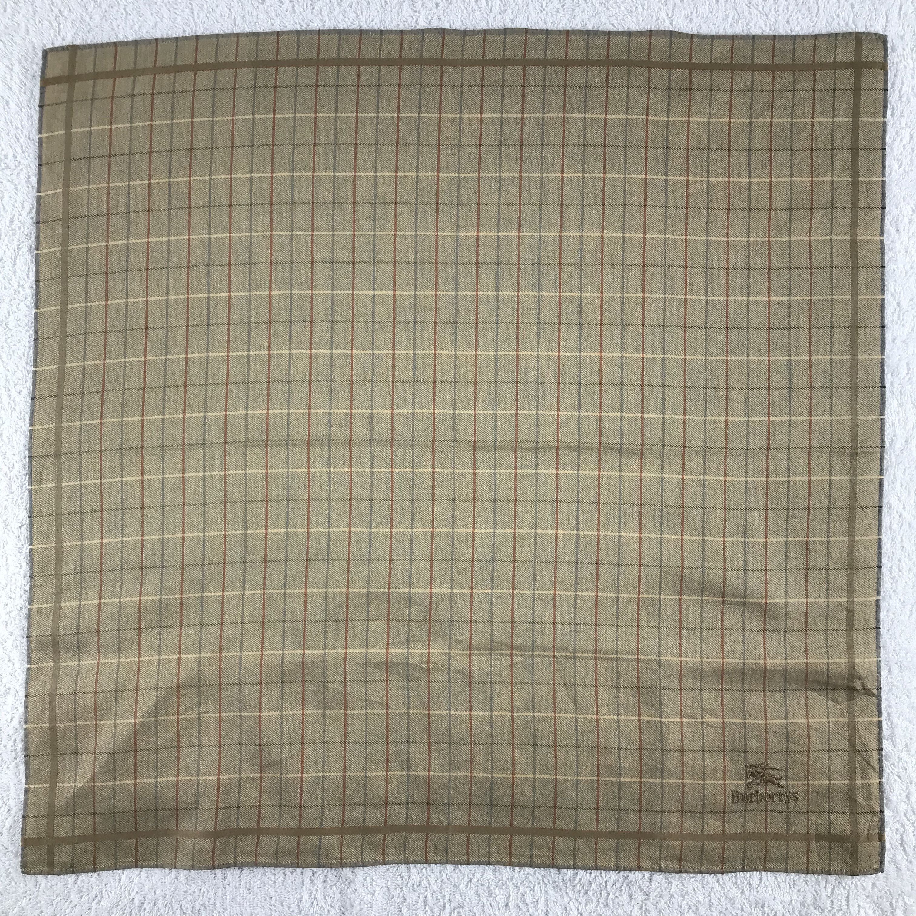 Burberry × Vintage Burberry Bandana / Handkerchief / Neckerchief - S324 Size ONE SIZE - 1 Thumbnail