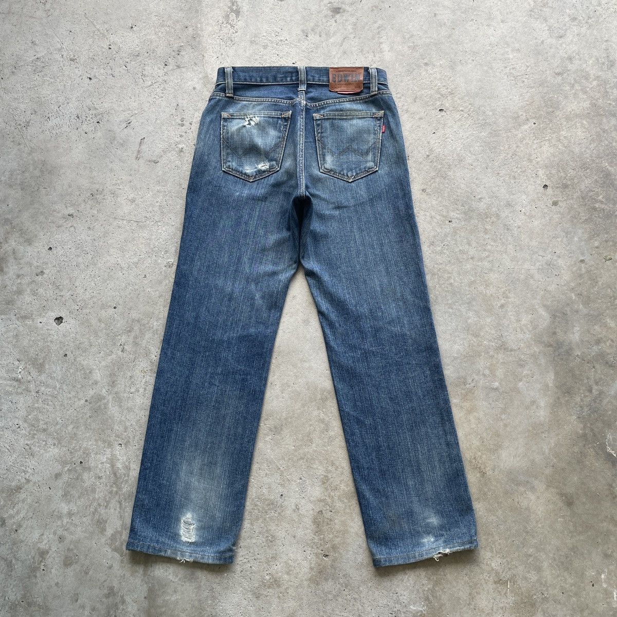 Edwin W29x28.5 Vintage Edwin Jeans Distressed Faded Denim Pants Size US 29 - 2 Thumbnail