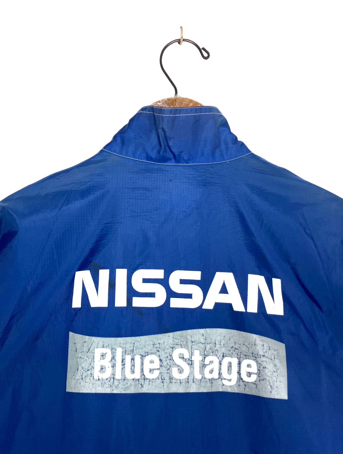 Japanese Brand Rare‼️ Vintage Sunfaded Nissan Blue Stage Zipper Jacket Size US L / EU 52-54 / 3 - 6 Thumbnail