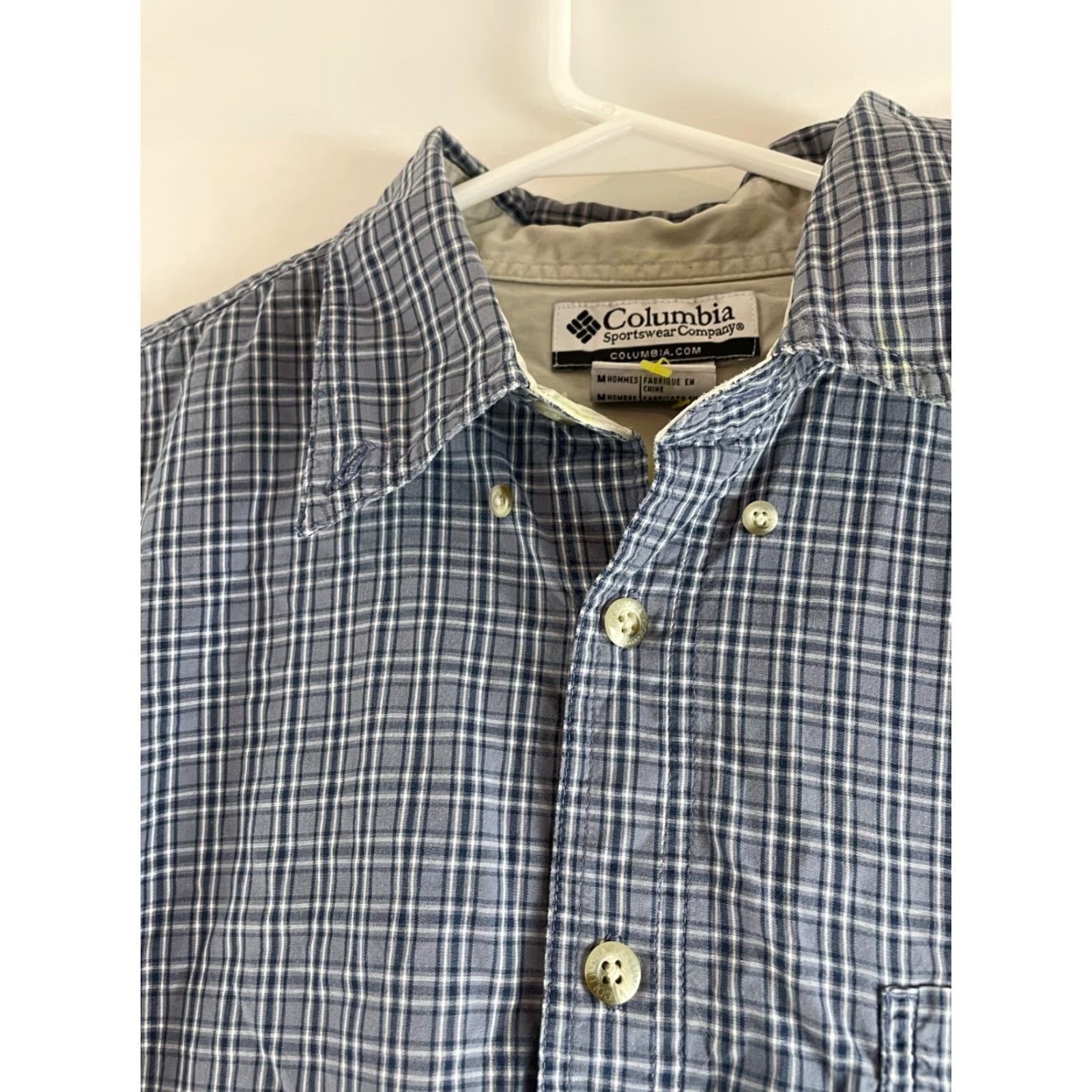 Vintage Columbia Shirt Men Blue White Plaid Button-Up Long Sleeve Size M Size US M / EU 48-50 / 2 - 4 Thumbnail