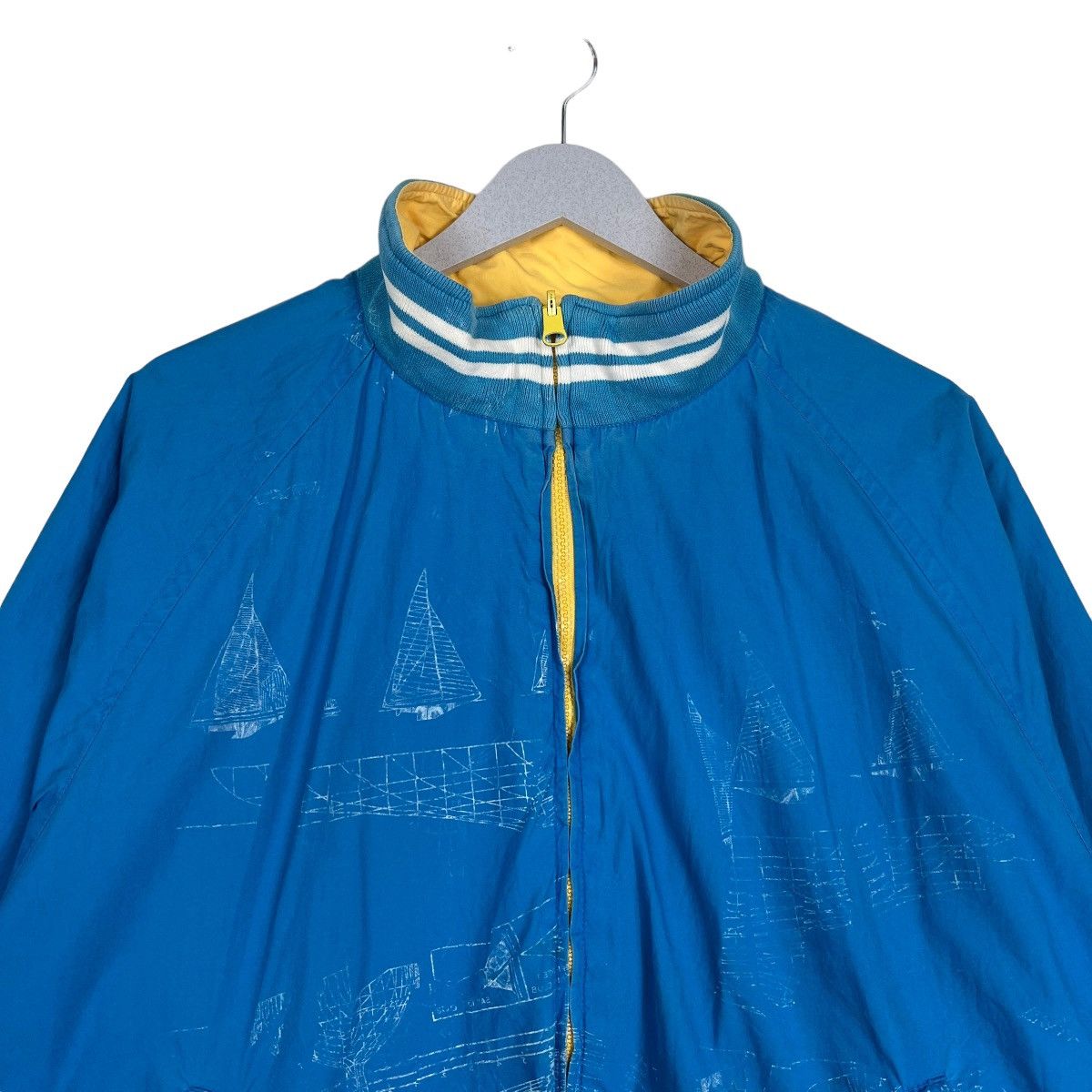 Mega Yacht × Nautica × Vintage 🔥 90s VINTAGE NAUTICA YACHT CLUB REVERSIBLE BOMBER JACKET Size US L / EU 52-54 / 3 - 4 Thumbnail
