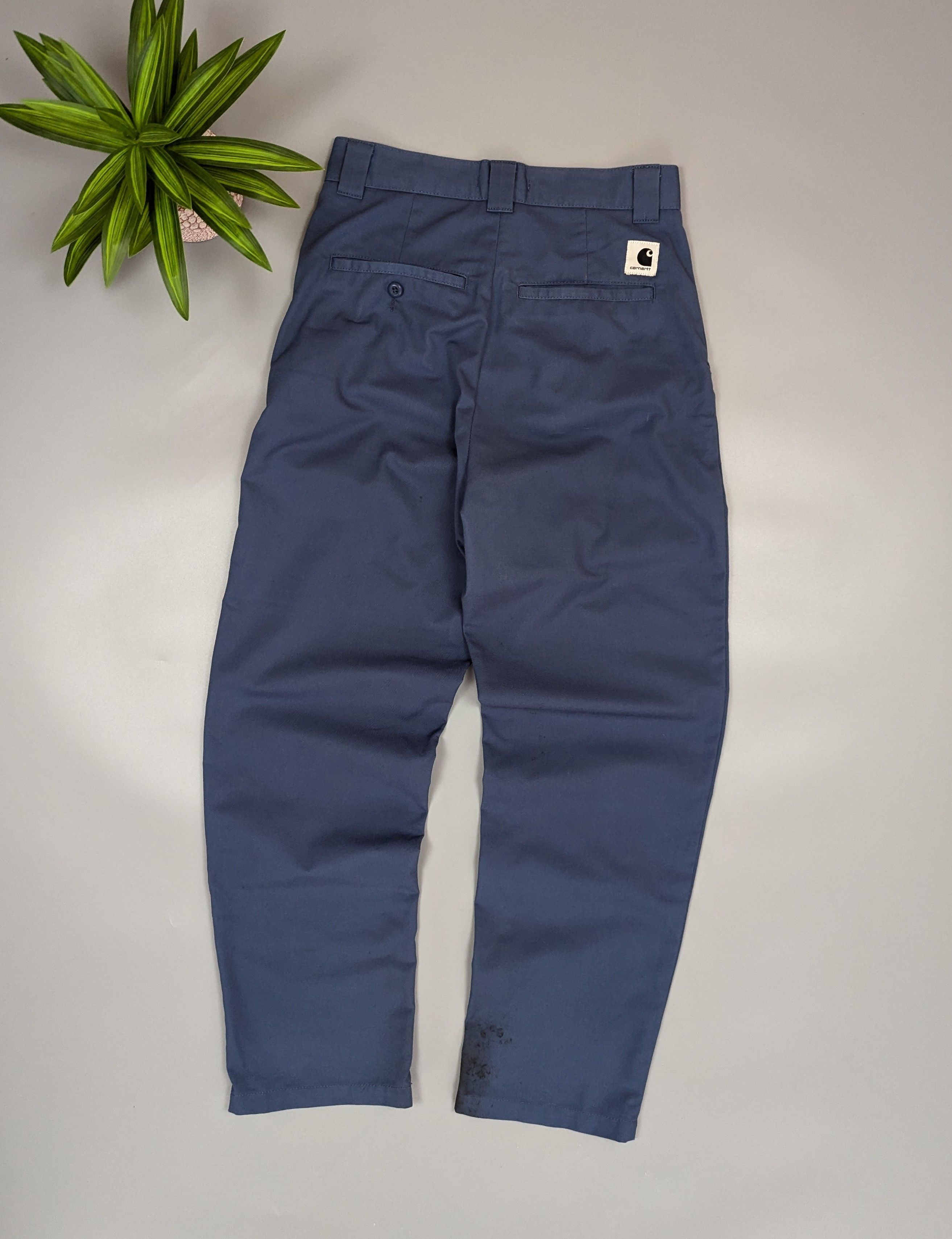 Carhartt Wip Carhartt WIP Master Pant Blue Work Pants Straight Fit Mens Size US 27 - 1 Thumbnail