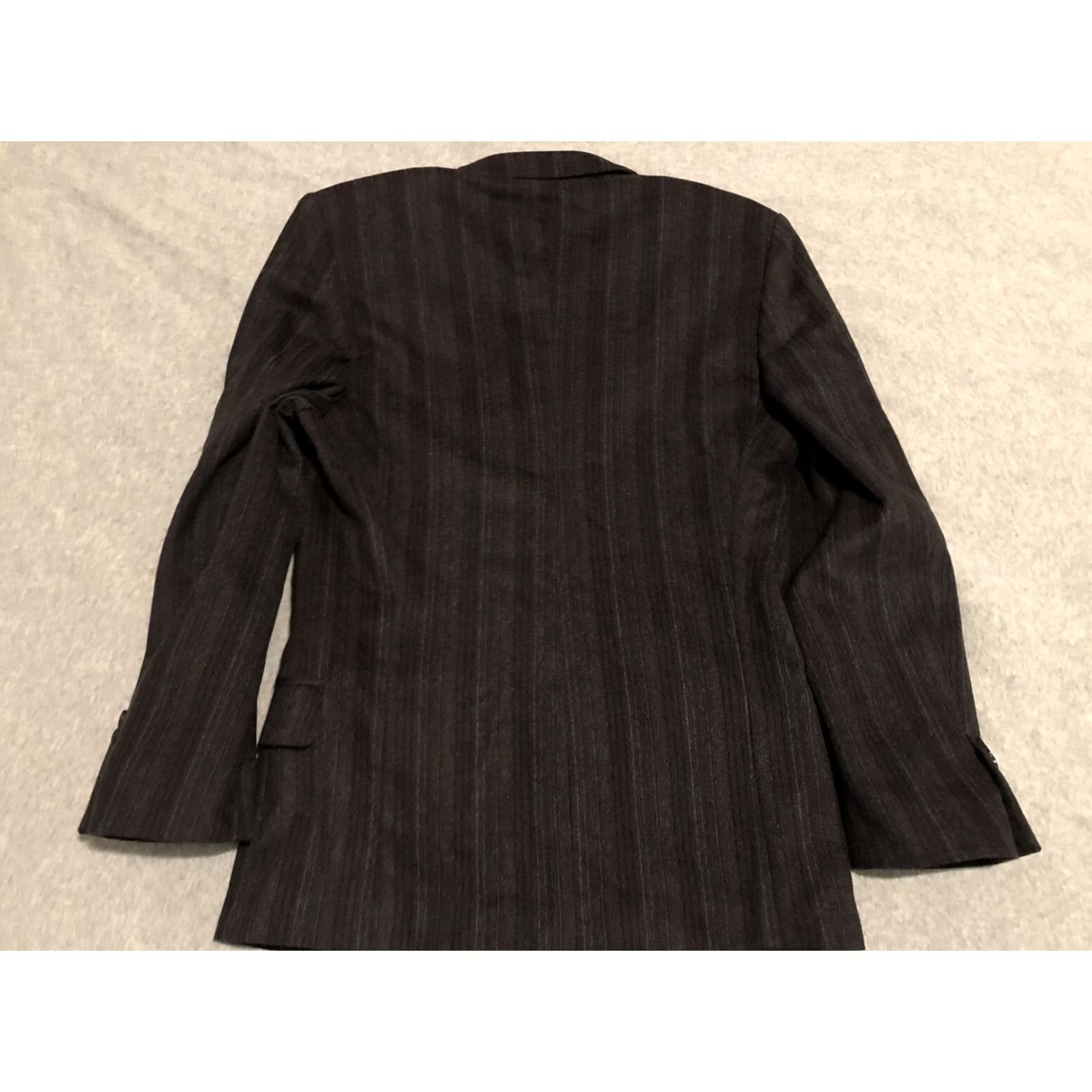 Ermenegildo Zegna Ermenegildo Zegna Blazer Shirt Striped 40R Men Brown 3 Button Jacket Sport Coat Angora Wool Cashgora Size 40R - 7 Thumbnail