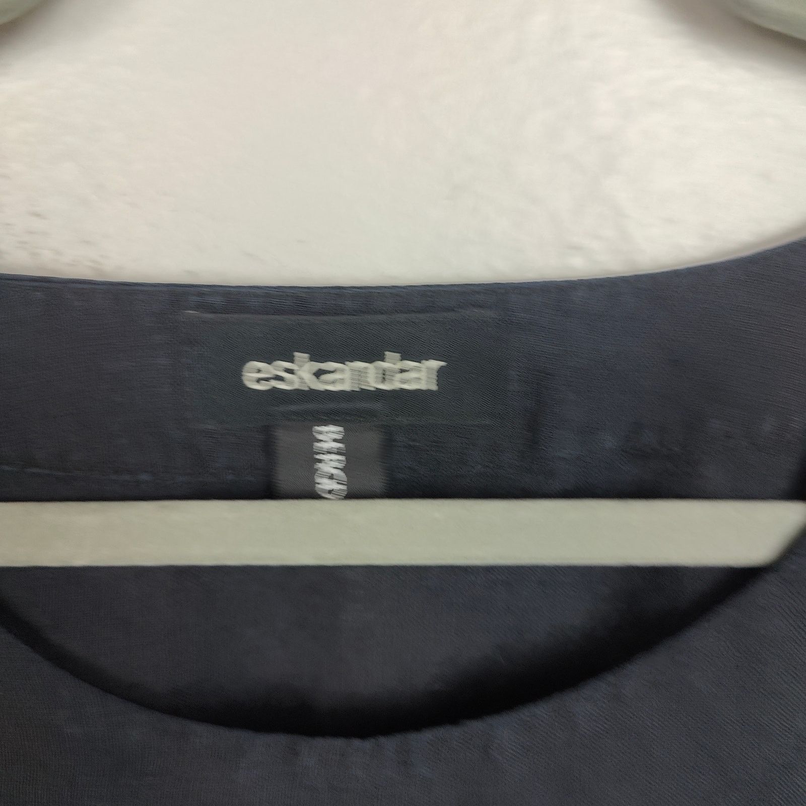 eskandar Eskandar Linen Tunic Top Womens One Size Black Oversized Size ONE SIZE - 3 Thumbnail