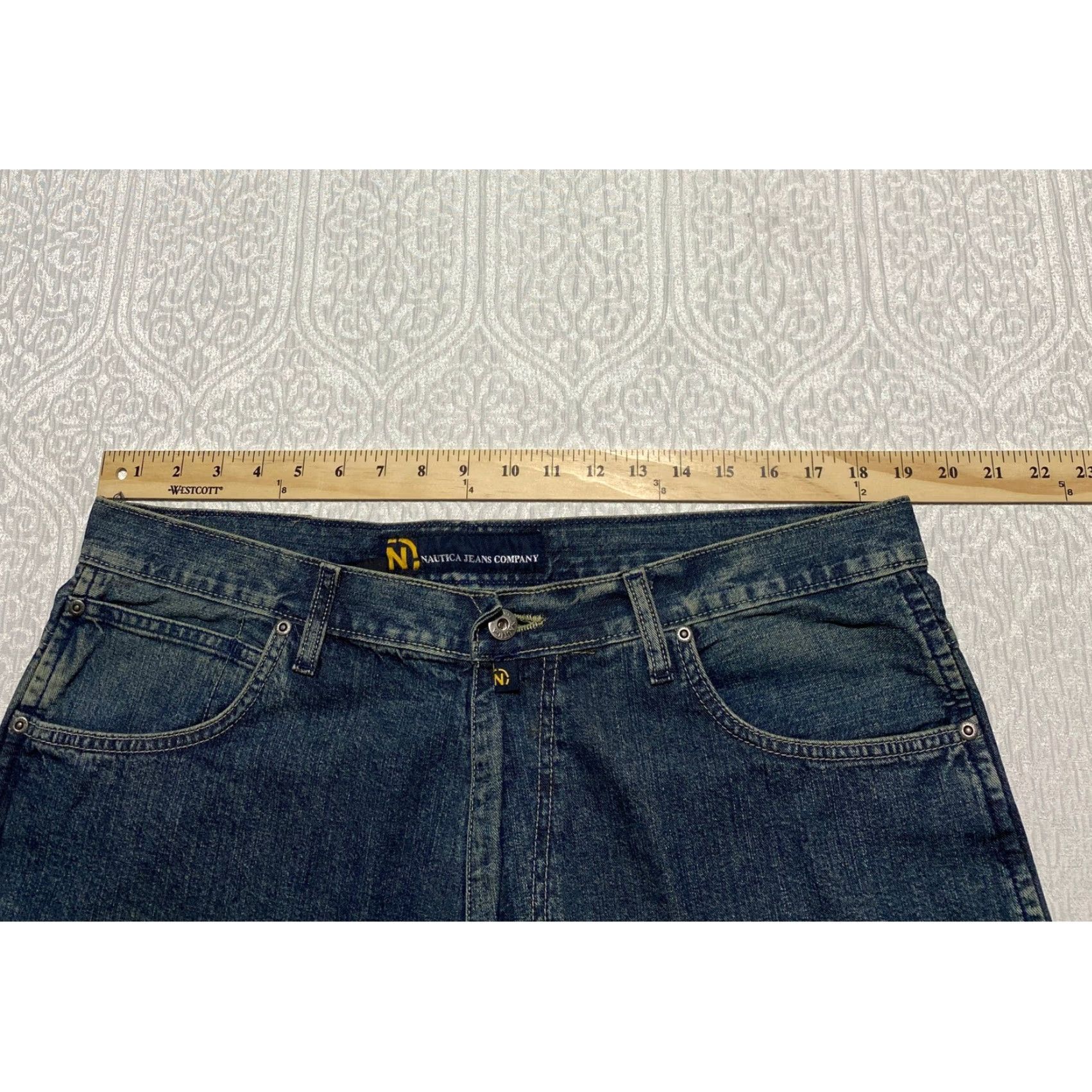 Nautica Nautica Jeans Company Men 38×30 Blue Denim Wide-Leg Jeans Size US 38 / EU 54 - 6 Thumbnail