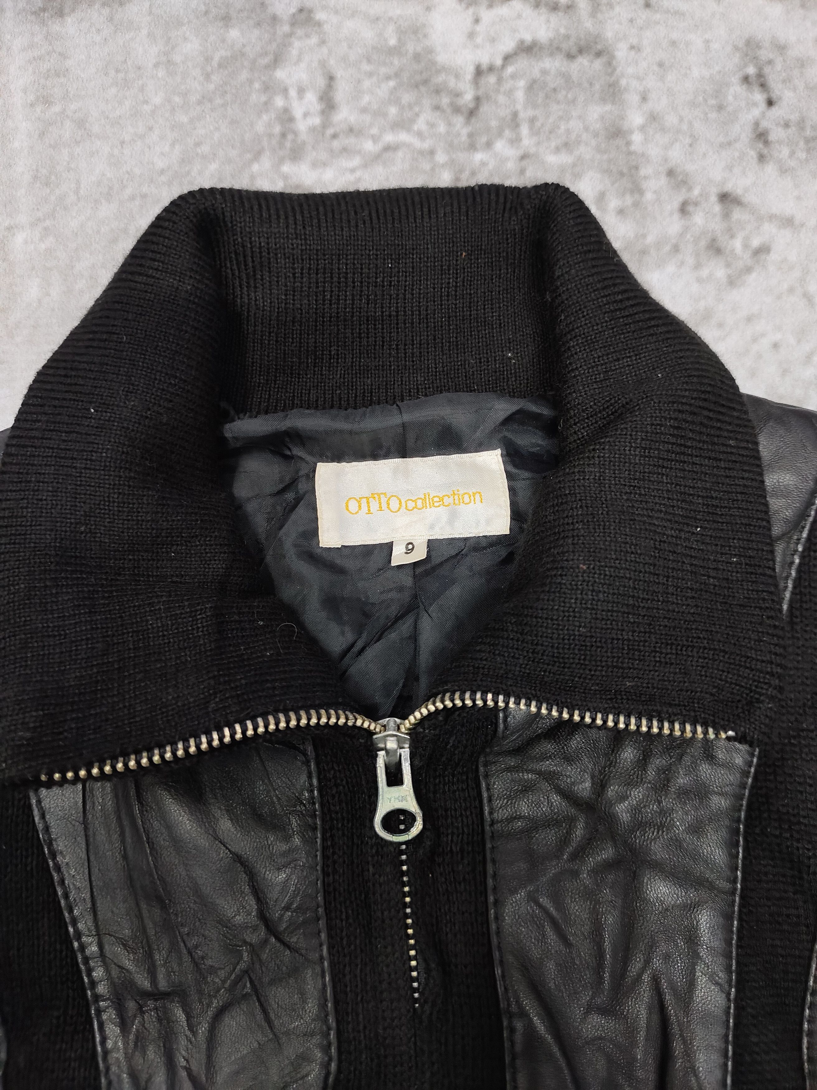 Otto 90s OTTO Collection- Hybrid Panel Lamb Leather Knit Coats Size M / US 6-8 / IT 42-44 - 9 Thumbnail