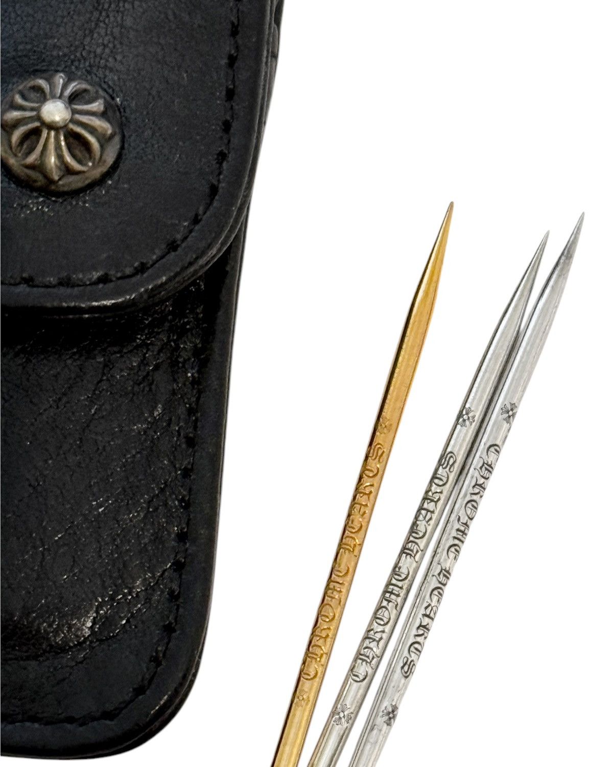 Chrome Hearts 2010 22K Gold and Sterling Silver Toothpick Set Size ONE SIZE - 1 Thumbnail