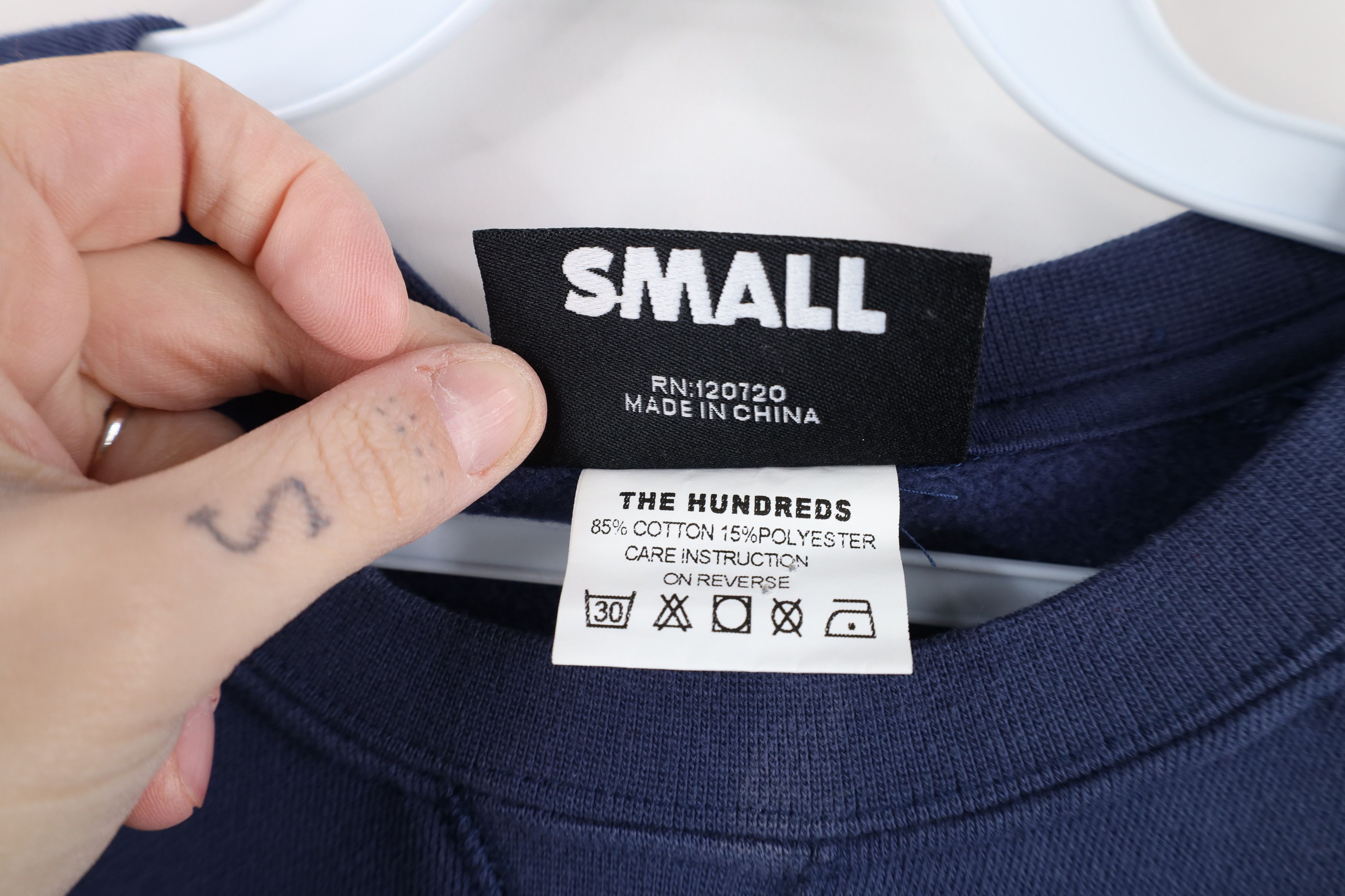 The Hundreds × Vintage Vintage Y2K The Hundreds Spell Out Crewneck Sweatshirt Blue Size US S / EU 44-46 / 1 - 6 Thumbnail
