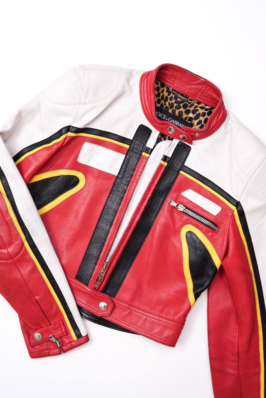 Dolce & Gabbana Dolce & Gabbana S/S 2001 Runway Leather Biker Jacket Size M / US 6-8 / IT 42-44 - 8 Thumbnail