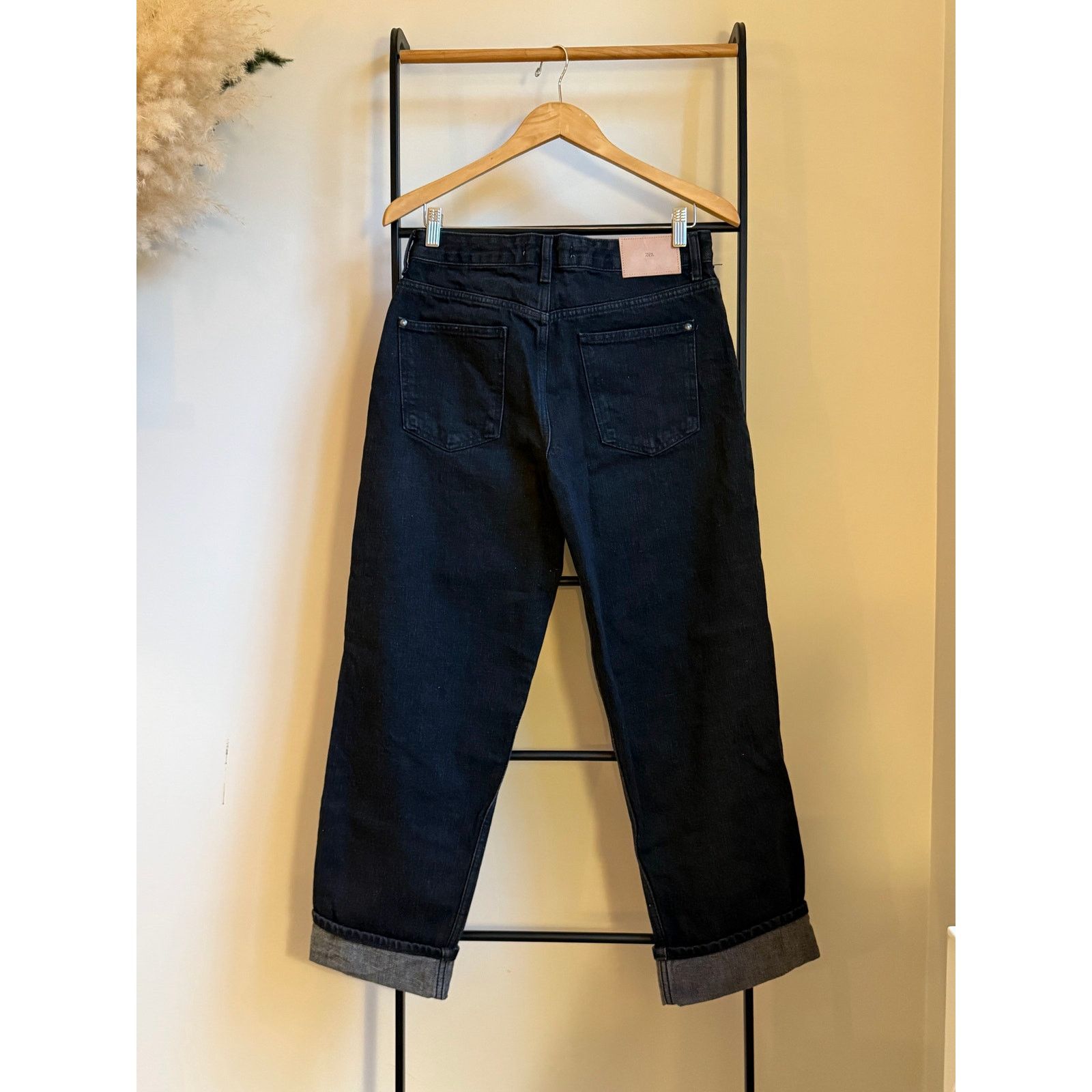 Zara Zara Black Cuffed Jeans - Size 4 - New with Tags! Size 27" / US 4 / IT 40 - 2 Thumbnail