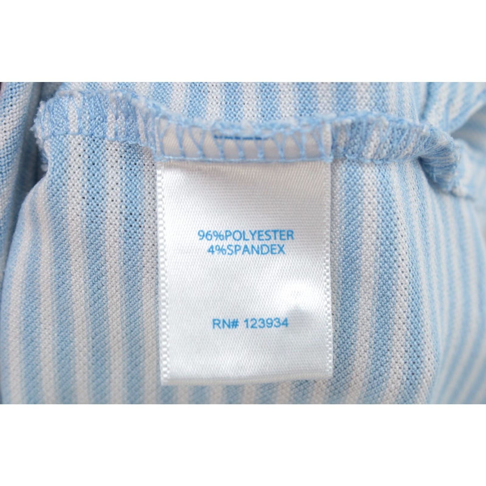 Southern Tide Southern Tide Shirt Size 6 Blue Striped Short Sleeve Polo Top Womens Size L / US 10 / IT 46 - 6 Thumbnail