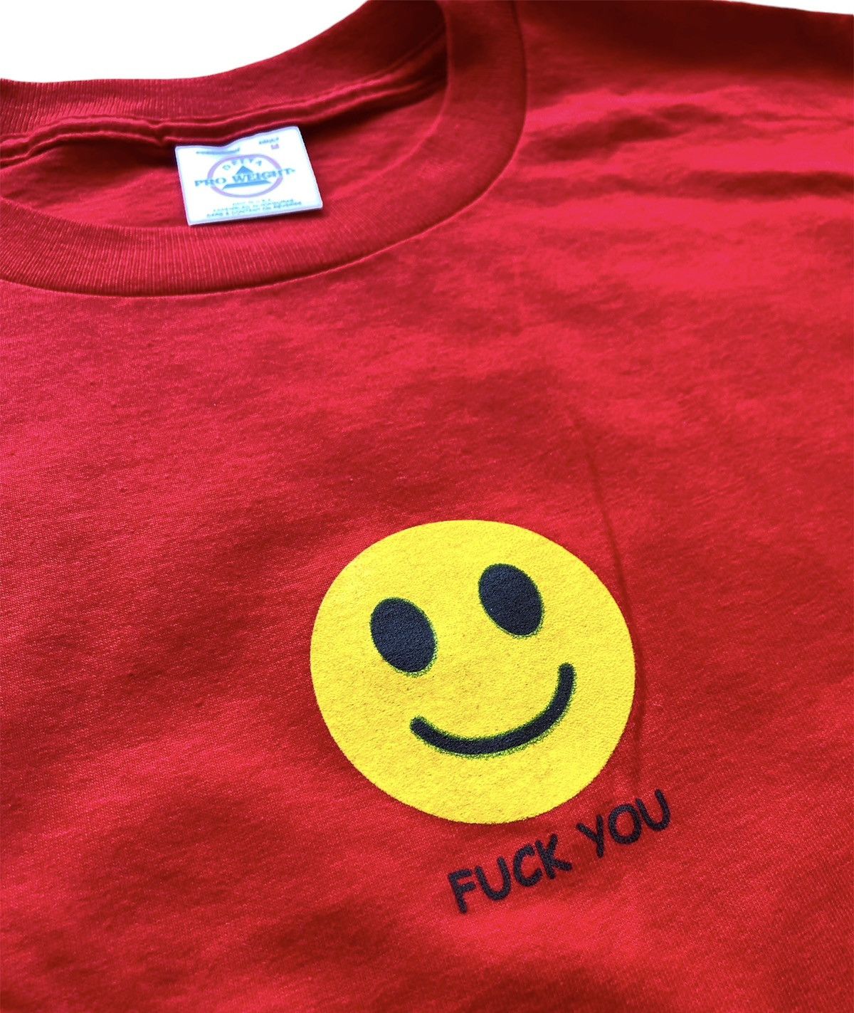 Vintage Vintage 90s Smiley Face F*ck You Tee VTG Delta Y2K Comedy Size US M / EU 48-50 / 2 - 1 Thumbnail